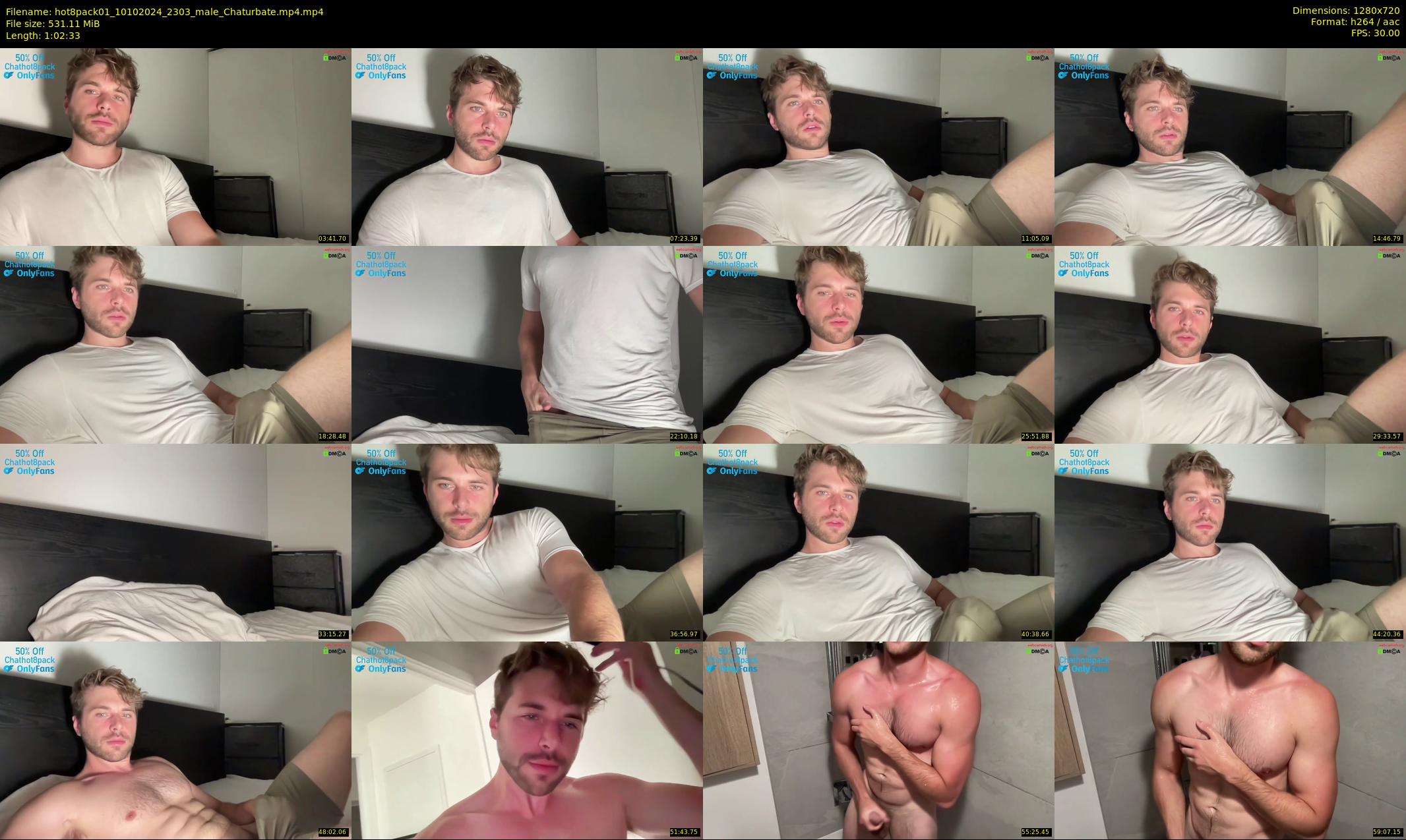 hot8pack01 — 63 minute Chaturbate male cam show recording, 720p, Oct 10, 2024