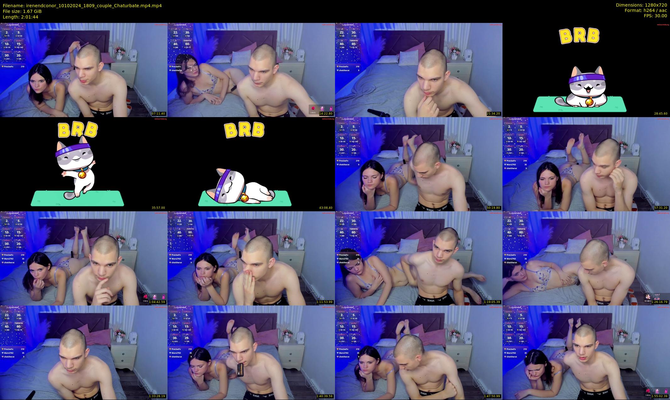 irenendconor — 122 minute Chaturbate couple cam show recording, 720p, Oct 10, 2024