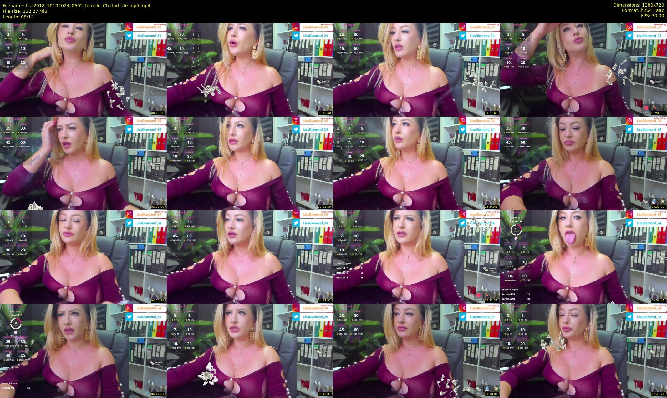 lisa2018 — 9 minute Chaturbate female cam show recording, 720p, Oct 10, 2024