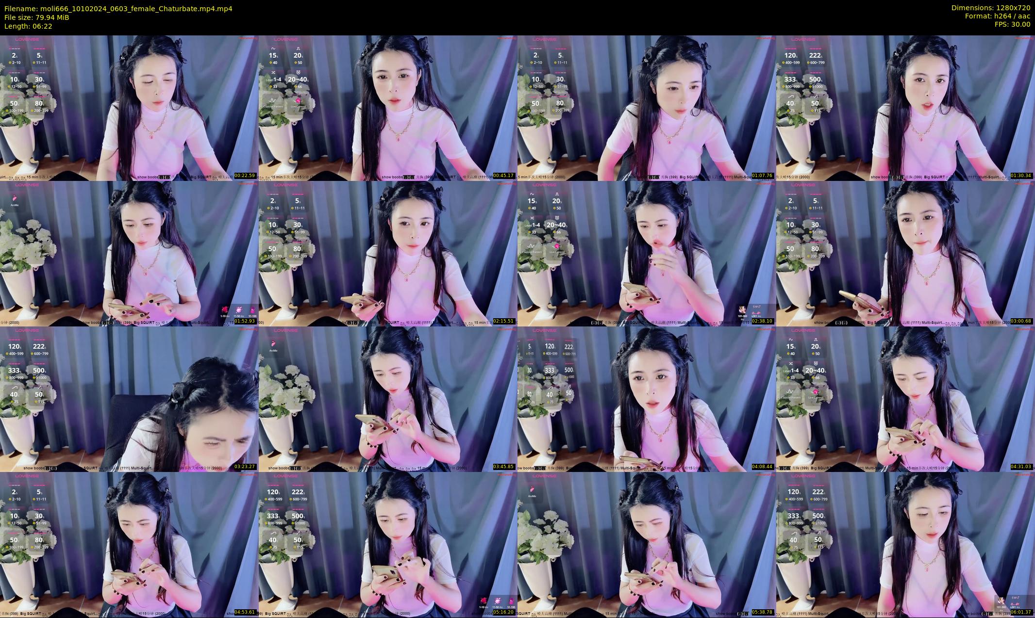 moli666 — 7 minute Chaturbate female cam show recording, 720p, Oct 10, 2024