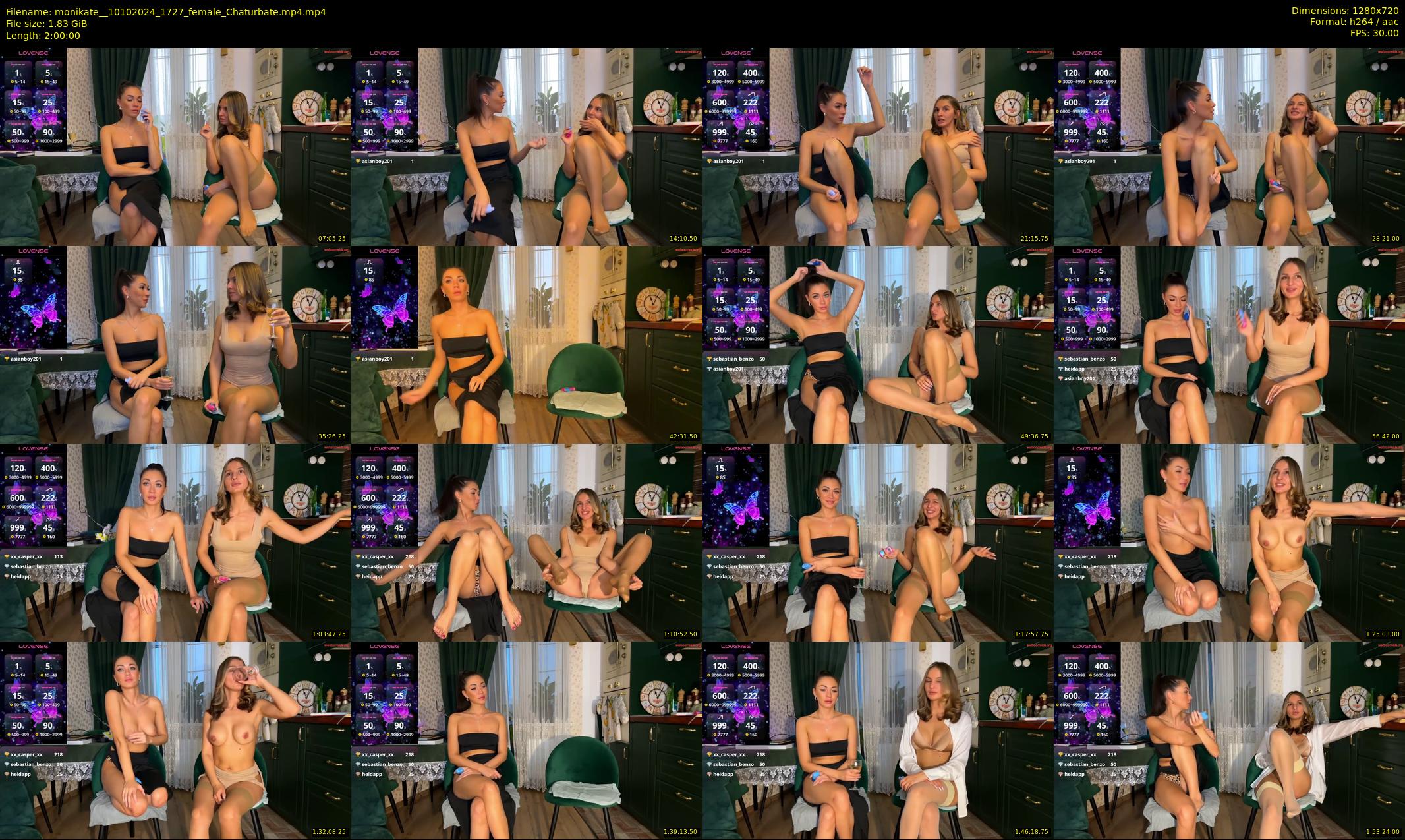 monikate_ — 120 minute Chaturbate couple cam show recording, 720p, Oct 10, 2024