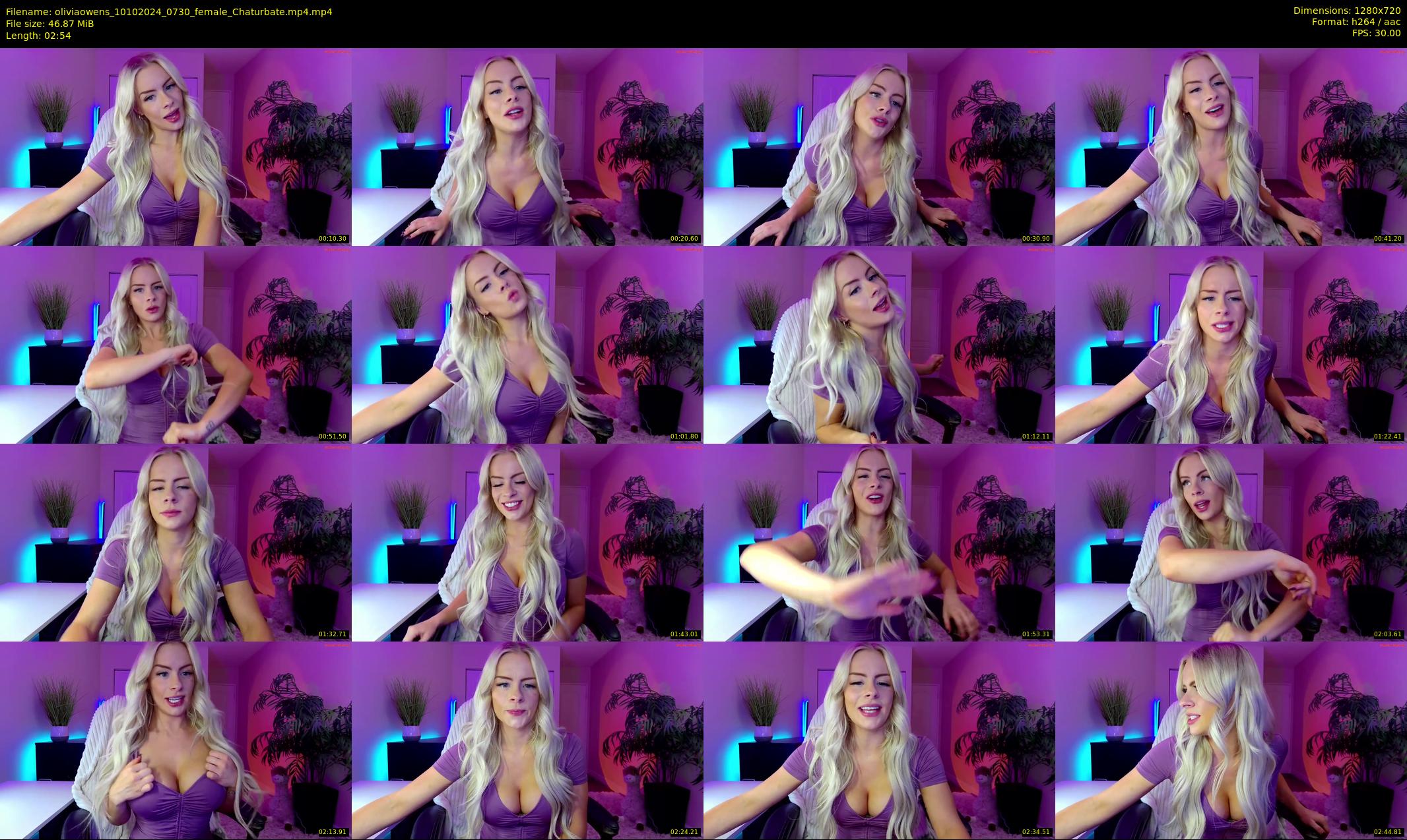 oliviaowens — 3 minute Chaturbate female cam show recording, 720p, Oct 10, 2024