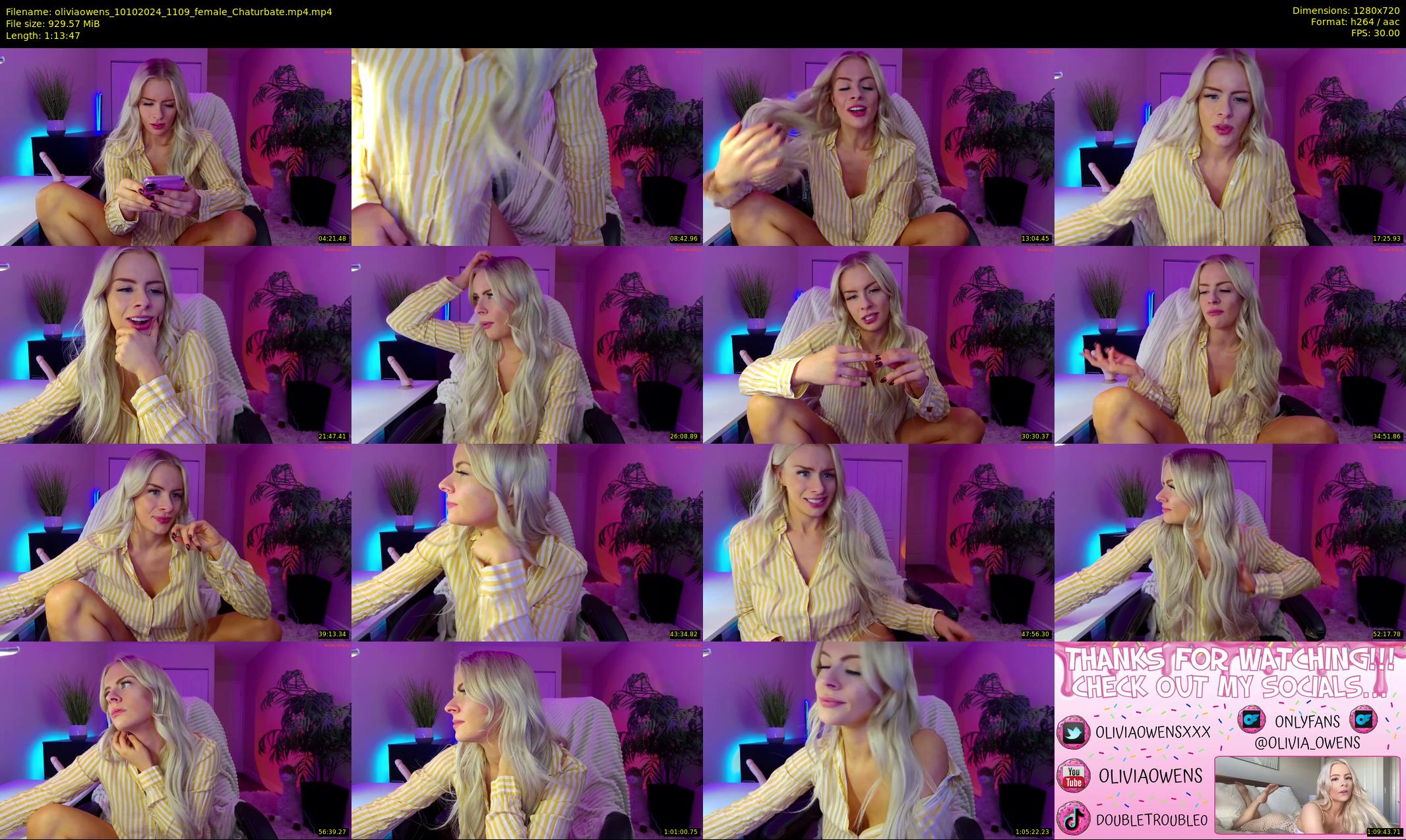 oliviaowens — 74 minute Chaturbate female cam show recording, 720p, Oct 10, 2024