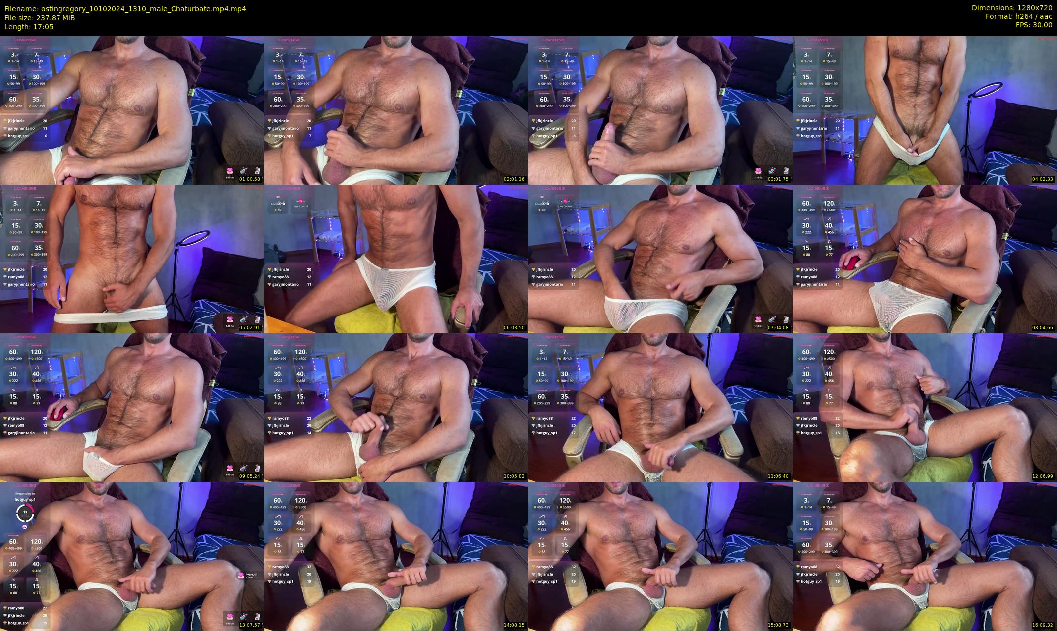ostingregory — 18 minute Chaturbate male cam show recording, 720p, Oct 10, 2024