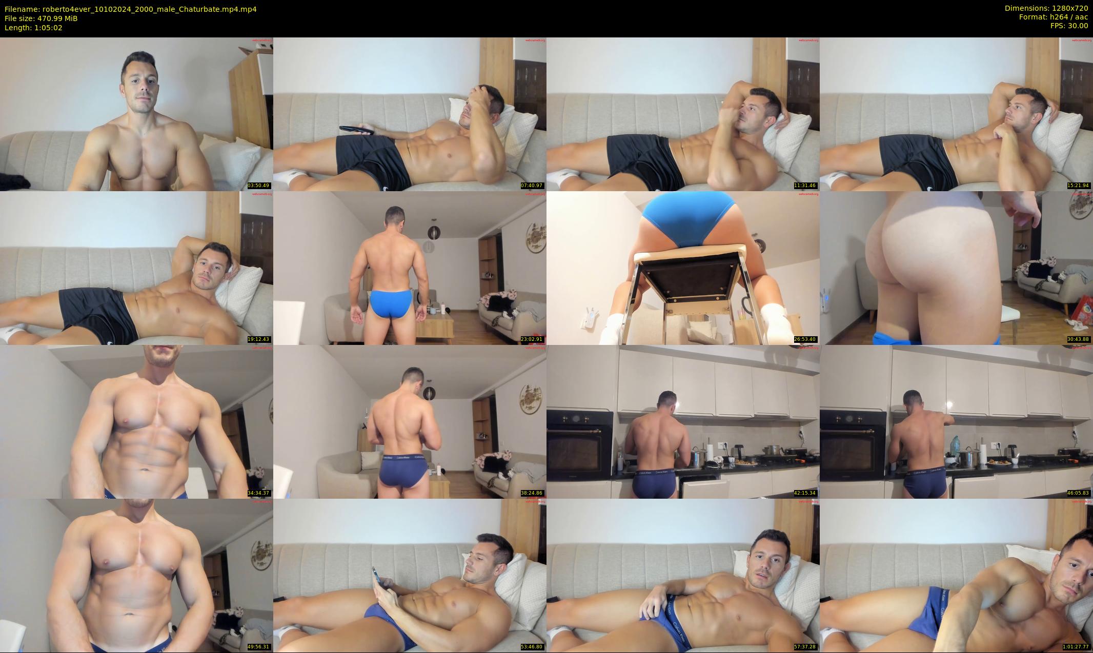 roberto4ever — 66 minute Chaturbate male cam show recording, 720p, Oct 10, 2024
