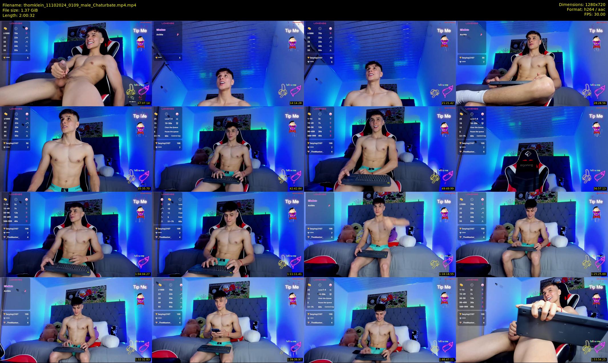 thomklein — 121 minute Chaturbate male cam show recording, 720p, Oct 11, 2024