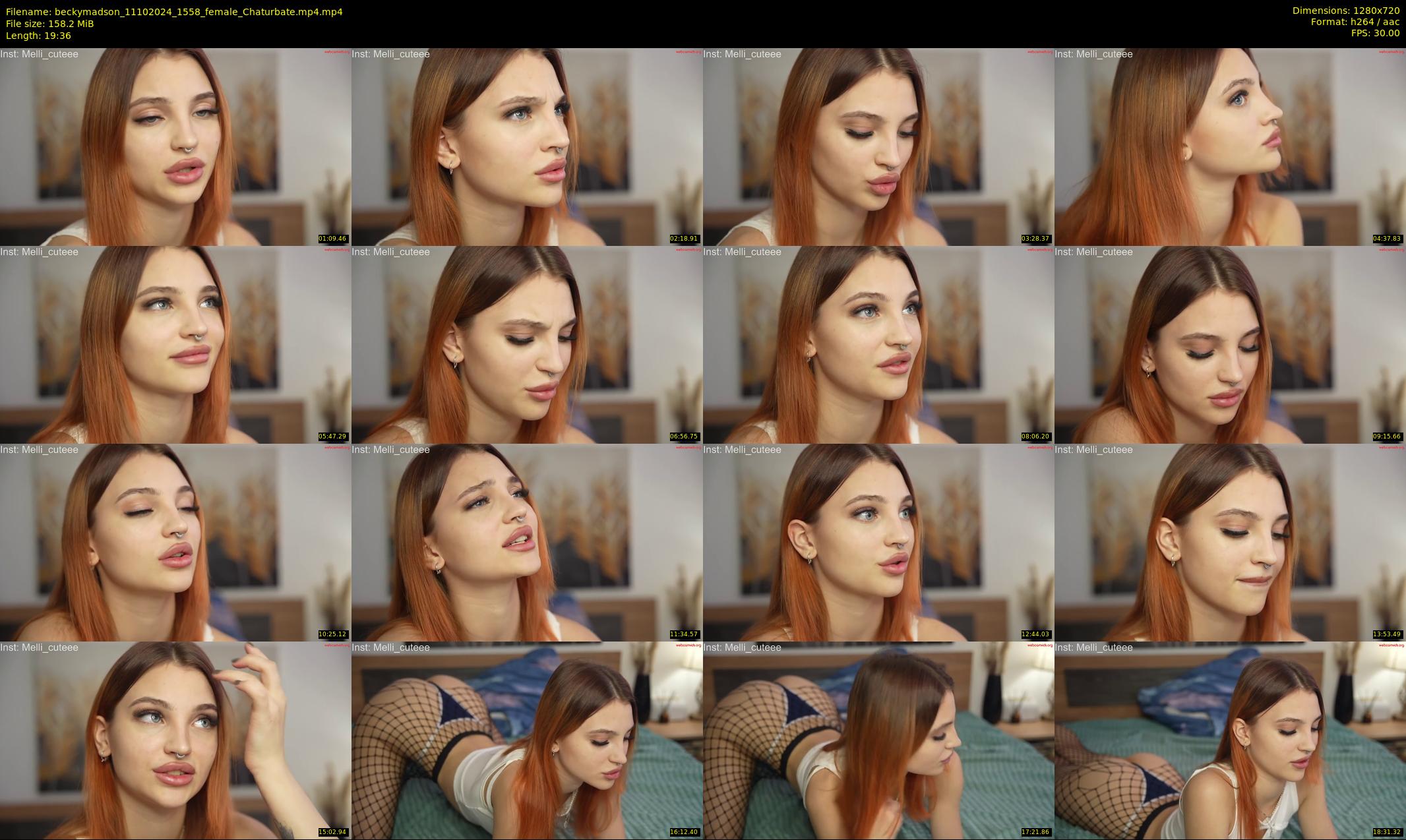 beckymadson — 20 minute Chaturbate female cam show recording, 720p, Oct 11, 2024