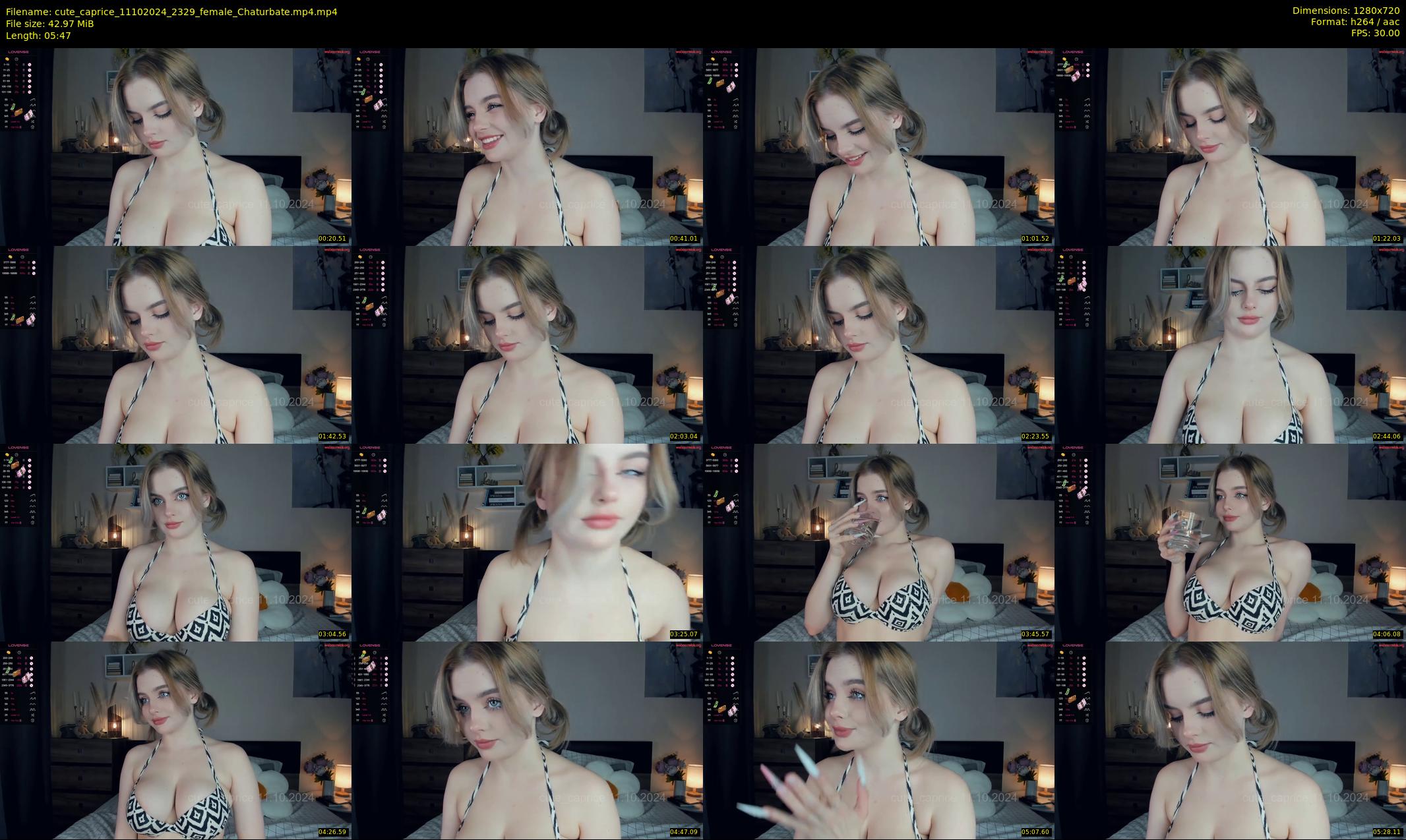 cute_caprice — 6 minute Chaturbate female cam show recording, 720p, Oct 11, 2024