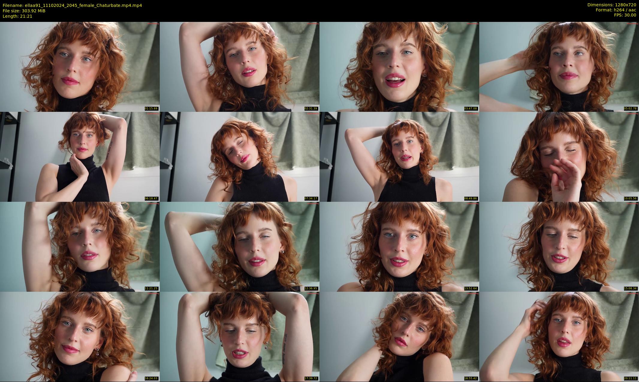 ellaa91 — 22 minute Chaturbate female cam show recording, 720p, Oct 11, 2024
