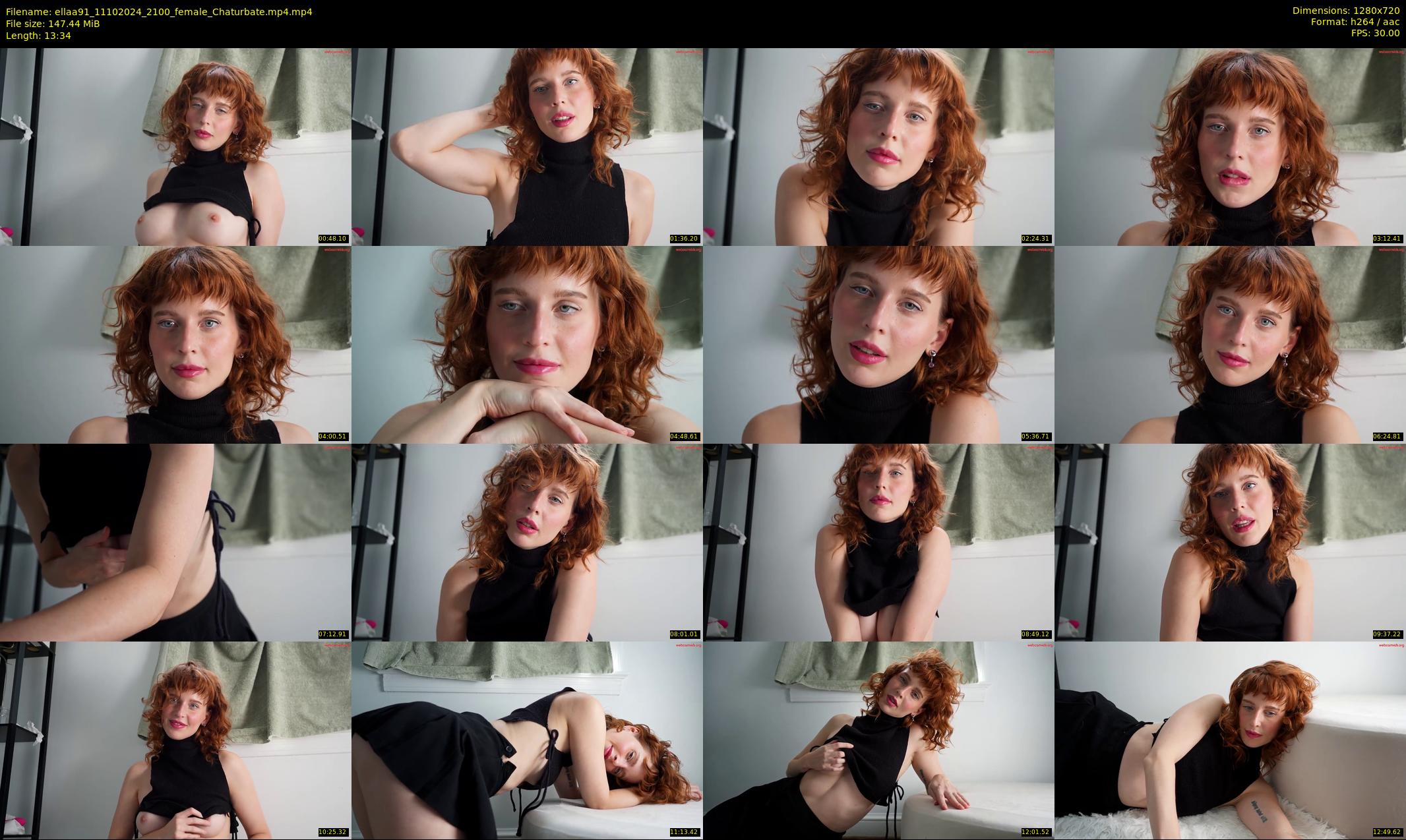 ellaa91 — 14 minute Chaturbate female cam show recording, 720p, Oct 11, 2024