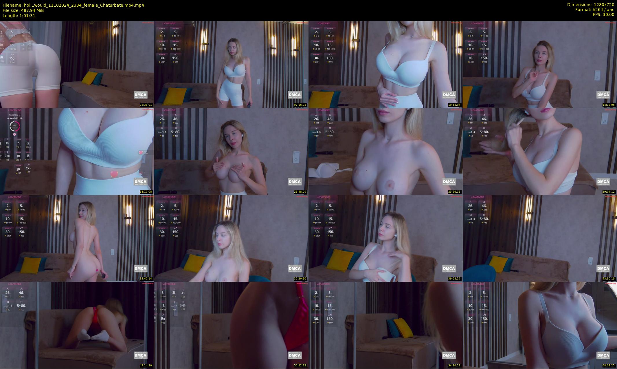 holl1would — 62 minute Chaturbate female cam show recording, 720p, Oct 11, 2024