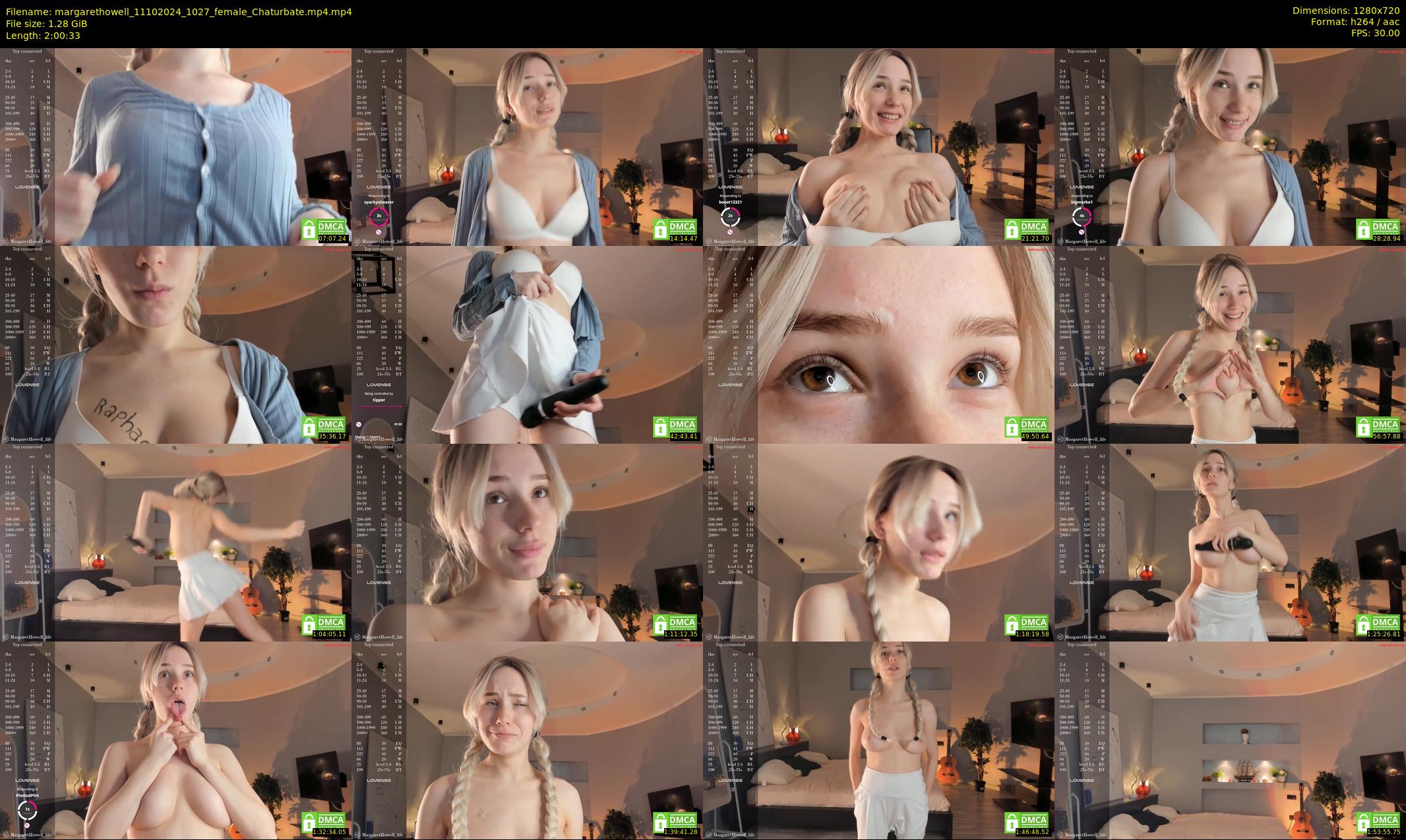 margarethowell — 121 minute Chaturbate female cam show recording, 720p, Oct 11, 2024