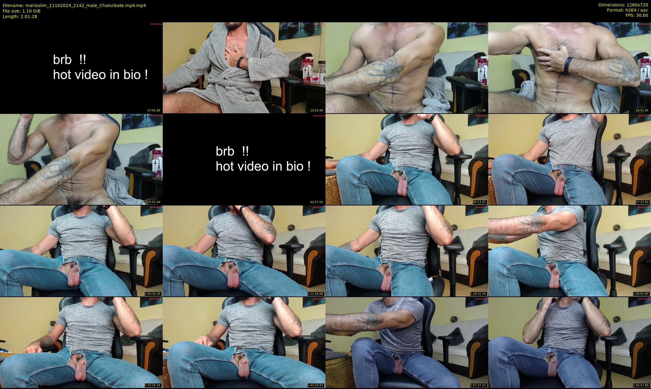 marioslim — 122 minute Chaturbate male cam show recording, 720p, Oct 11, 2024