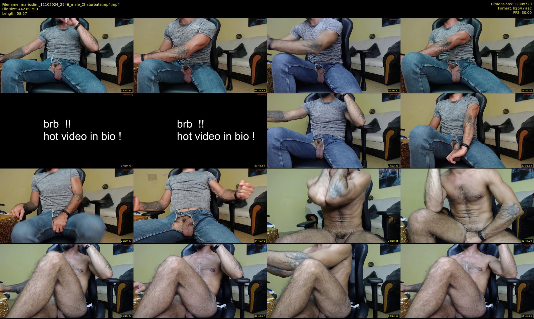 marioslim — 59 minute Chaturbate male cam show recording, 720p, Oct 11, 2024