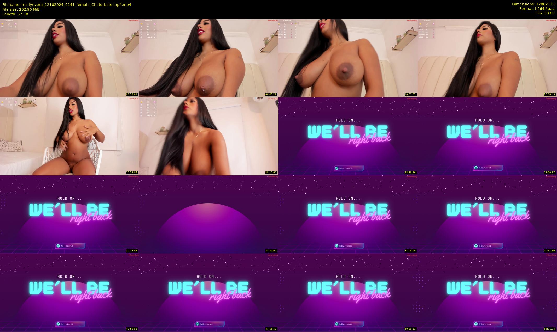 mollyrivera — 58 minute Chaturbate female cam show recording, 720p, Oct 12, 2024