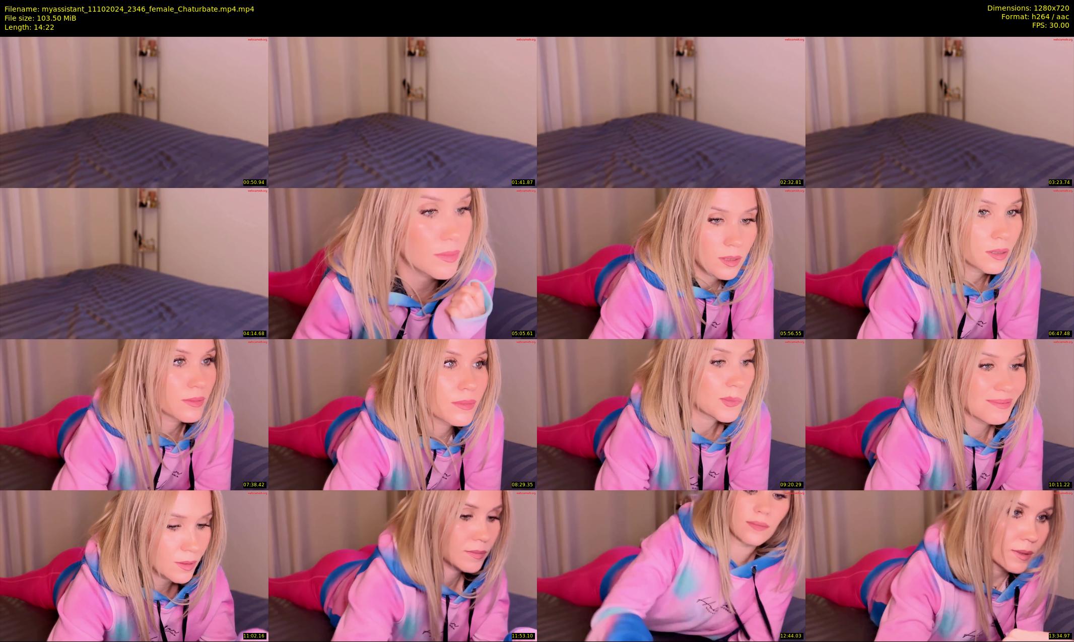 myassistant — 15 minute Chaturbate female cam show recording, 720p, Oct 11, 2024