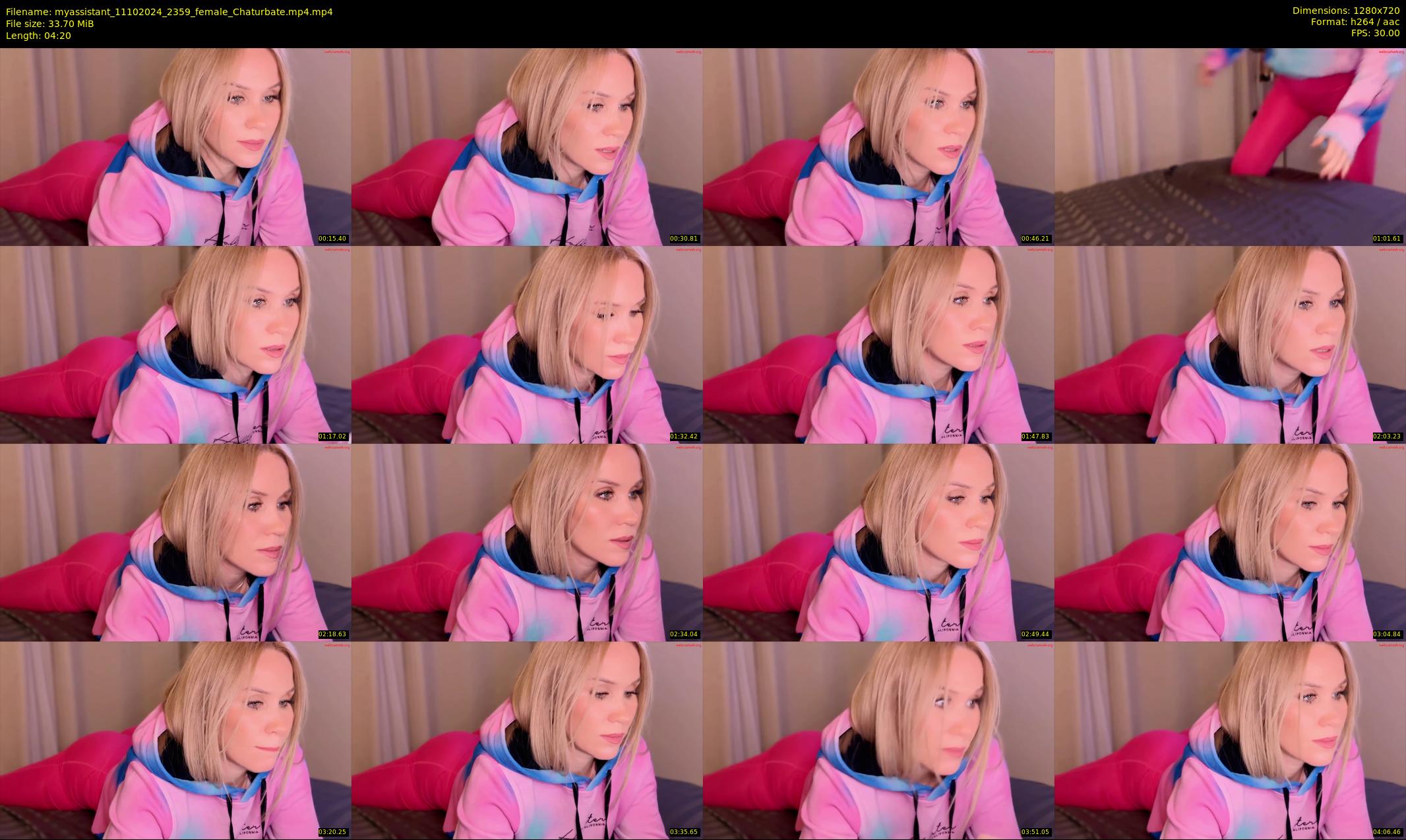 myassistant — 5 minute Chaturbate female cam show recording, 720p, Oct 11, 2024
