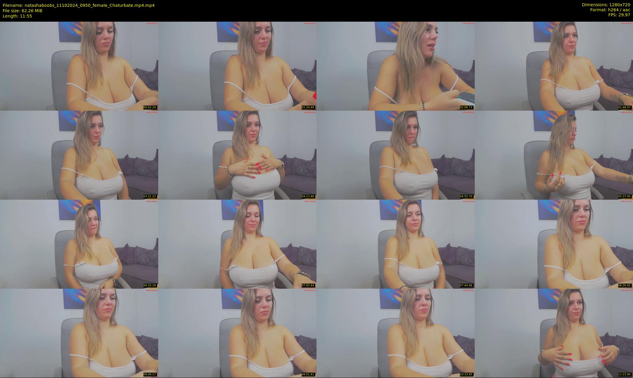 natashaboobs — 12 minute Chaturbate female cam show recording, 720p, Oct 11, 2024