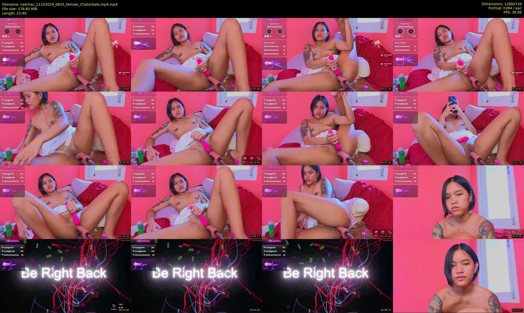 natchac — 24 minute Chaturbate female cam show recording, 720p, Oct 11, 2024