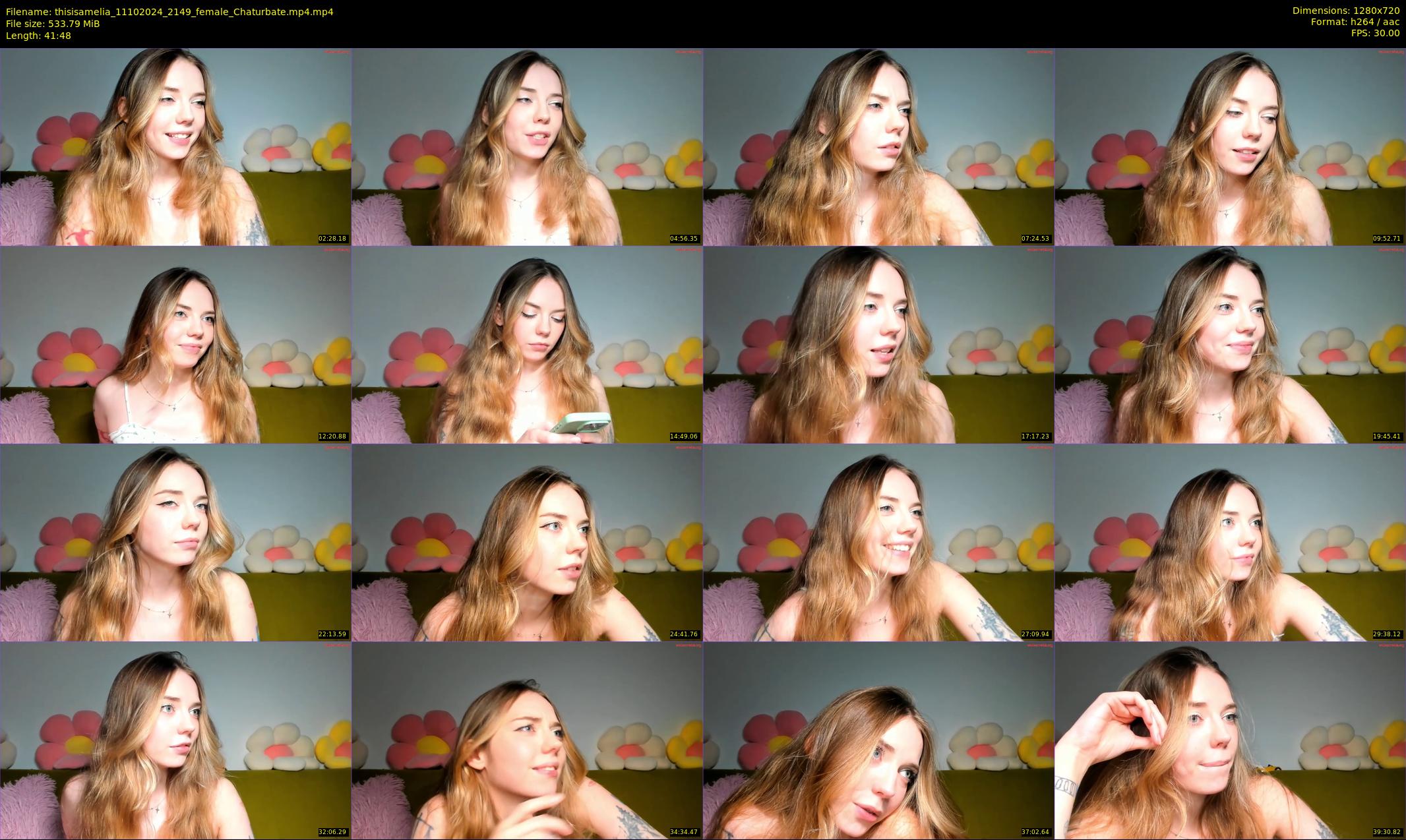 thisisamelia — 42 minute Chaturbate female cam show recording, 720p, Oct 11, 2024
