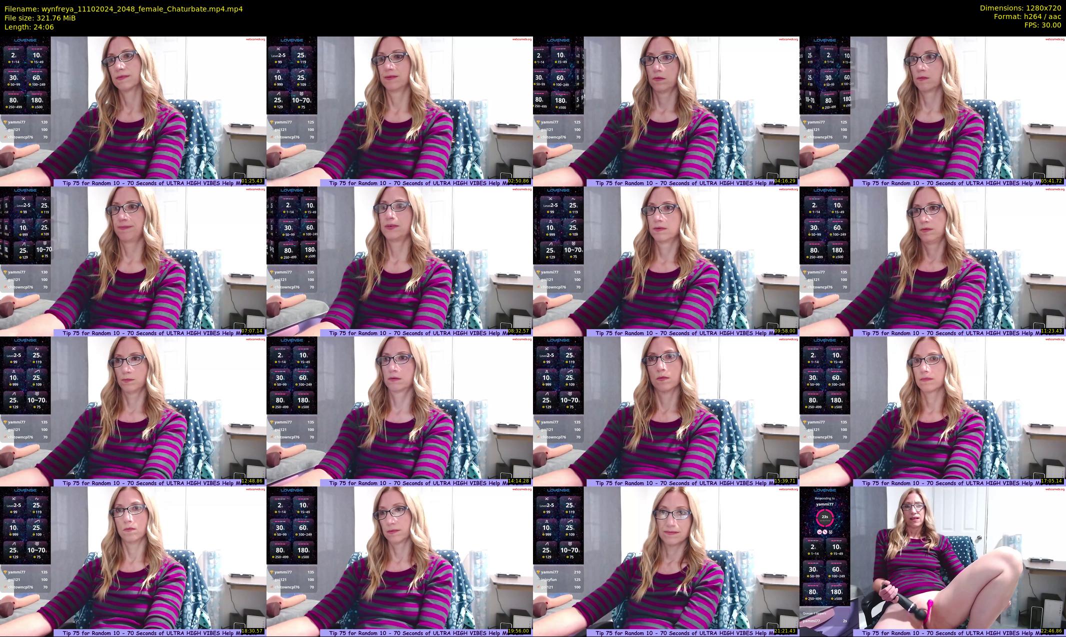 wynfreya — 25 minute Chaturbate female cam show recording, 720p, Oct 11, 2024