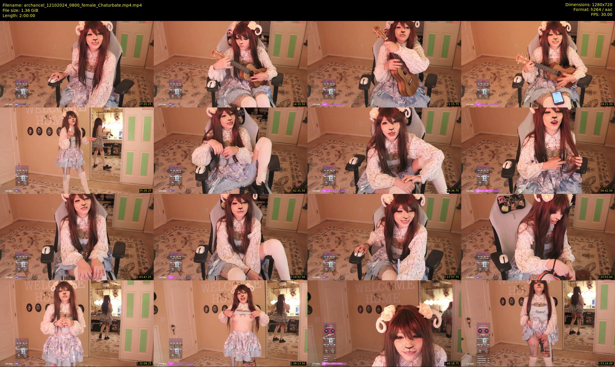 archancel — 120 minute Chaturbate female cam show recording, 720p, Oct 12, 2024