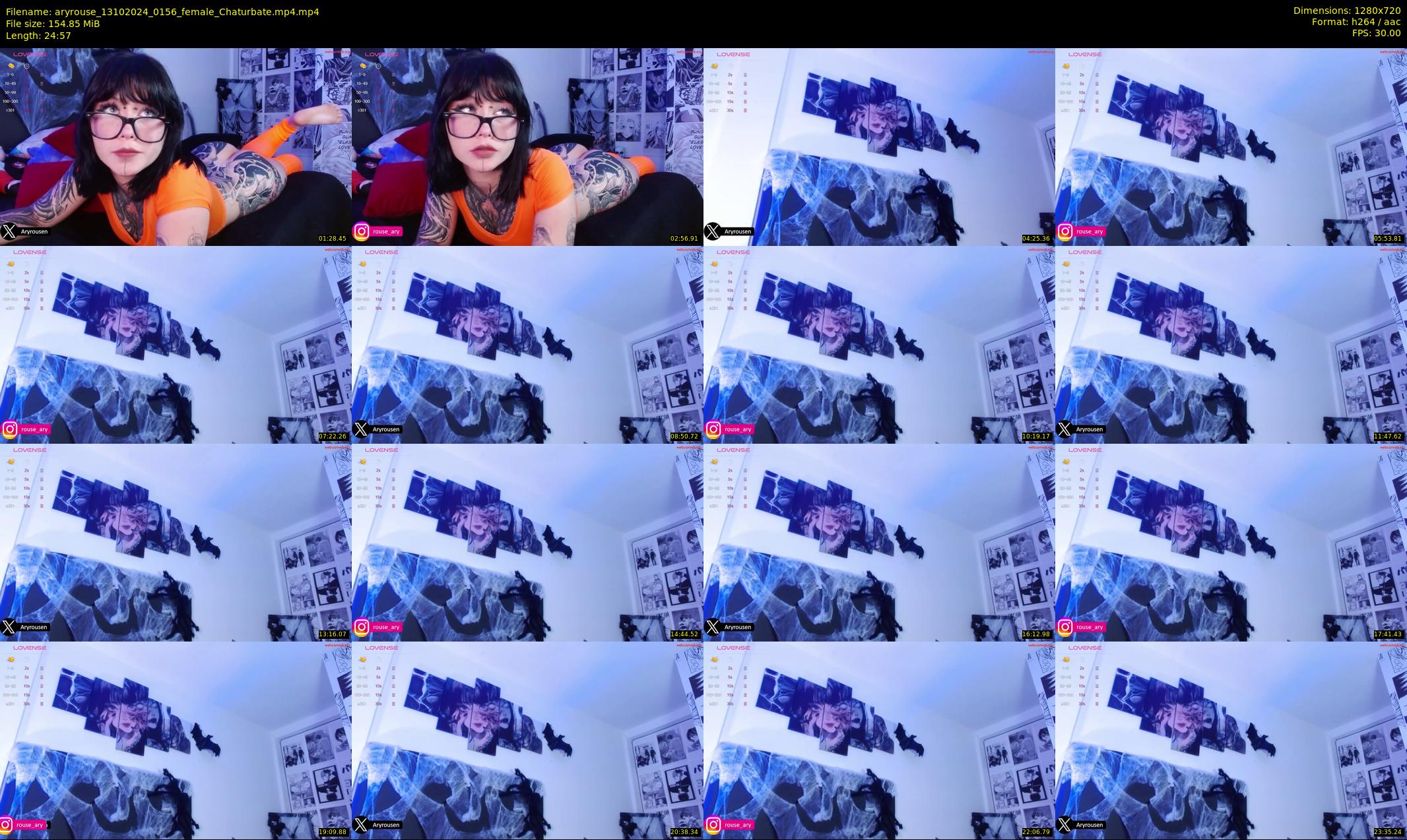 aryrouse — 25 minute Chaturbate female cam show recording, 720p, Oct 13, 2024