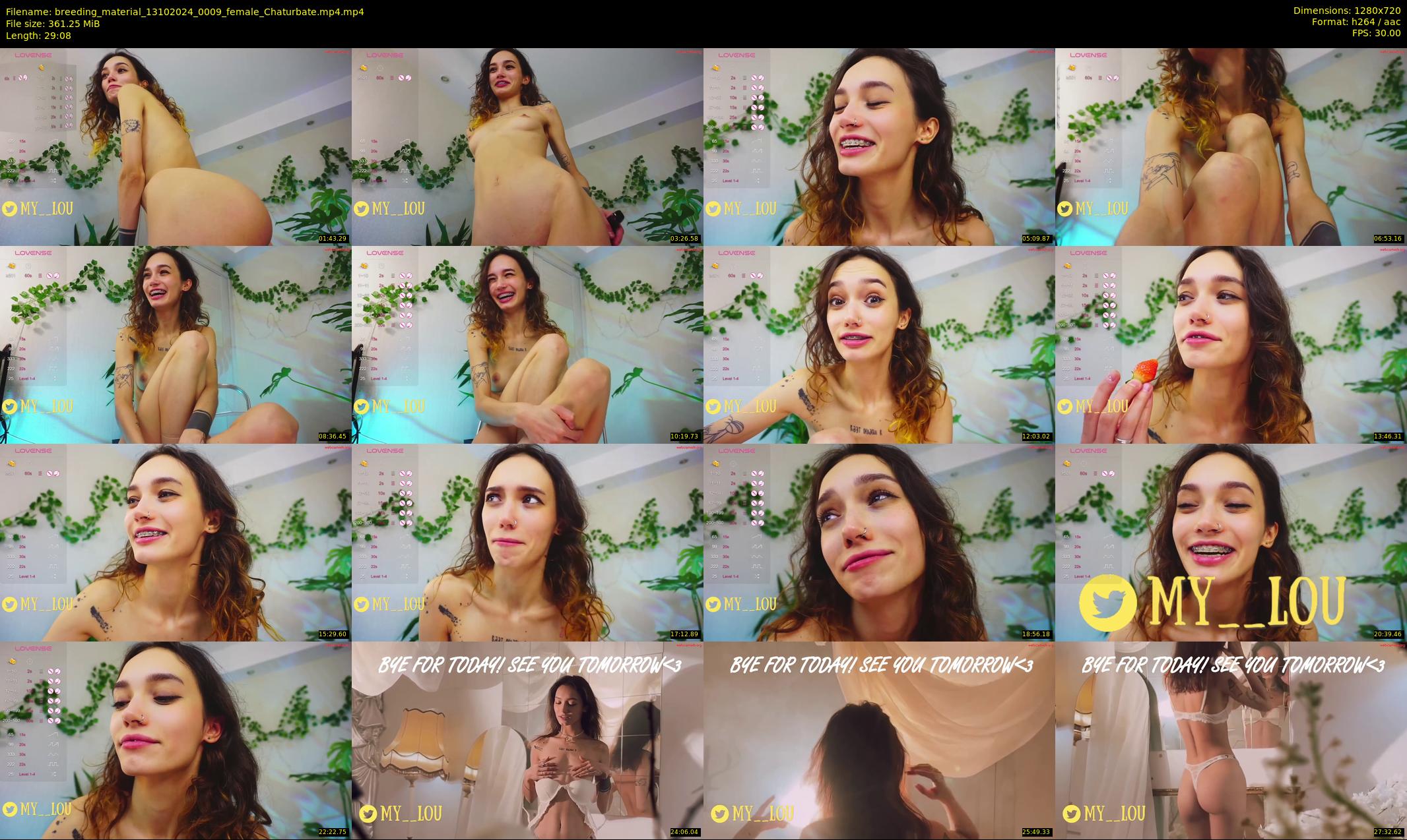 breeding_material — 30 minute Chaturbate female cam show recording, 720p, Oct 13, 2024