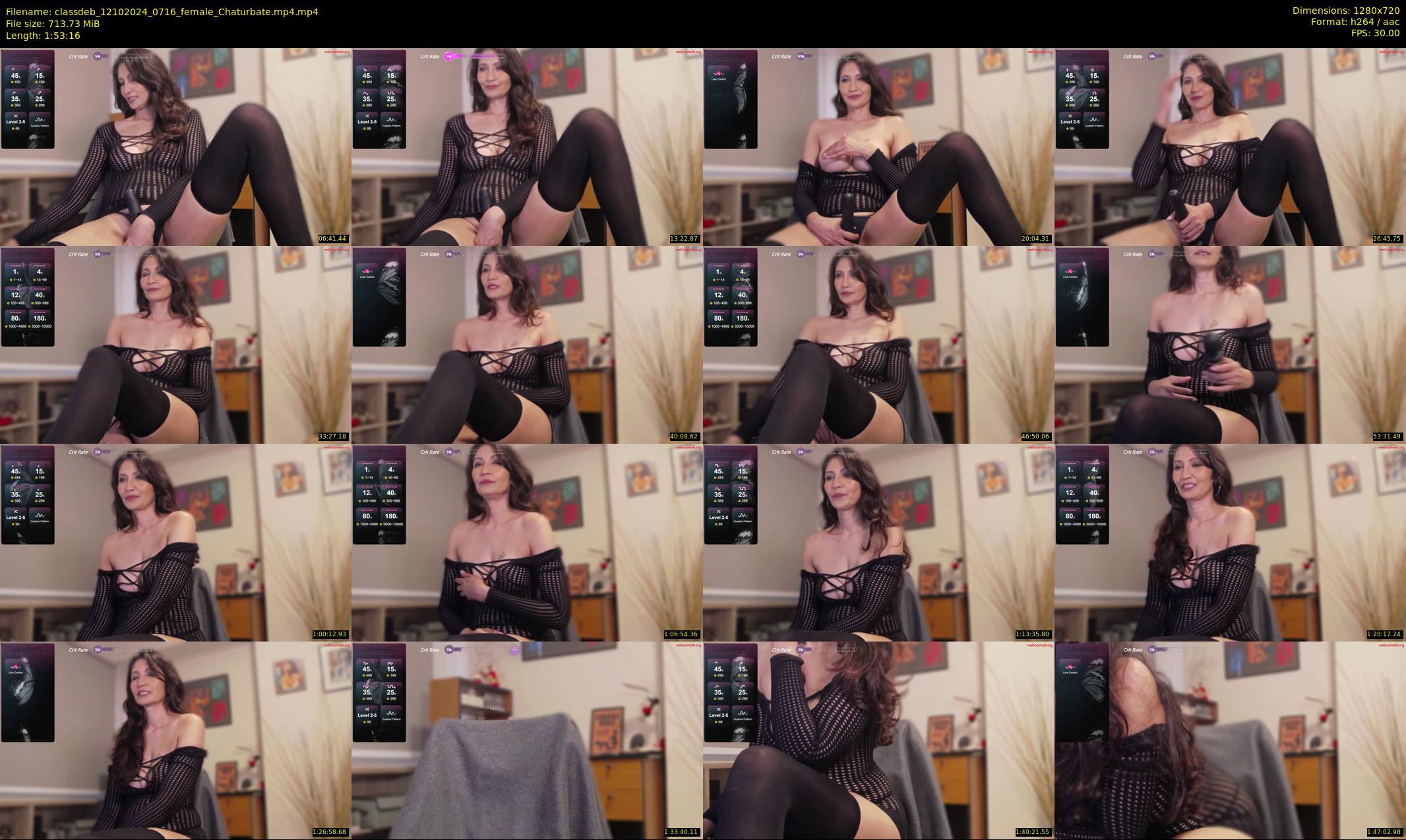 classdeb — 114 minute Chaturbate female cam show recording, 720p, Oct 12, 2024