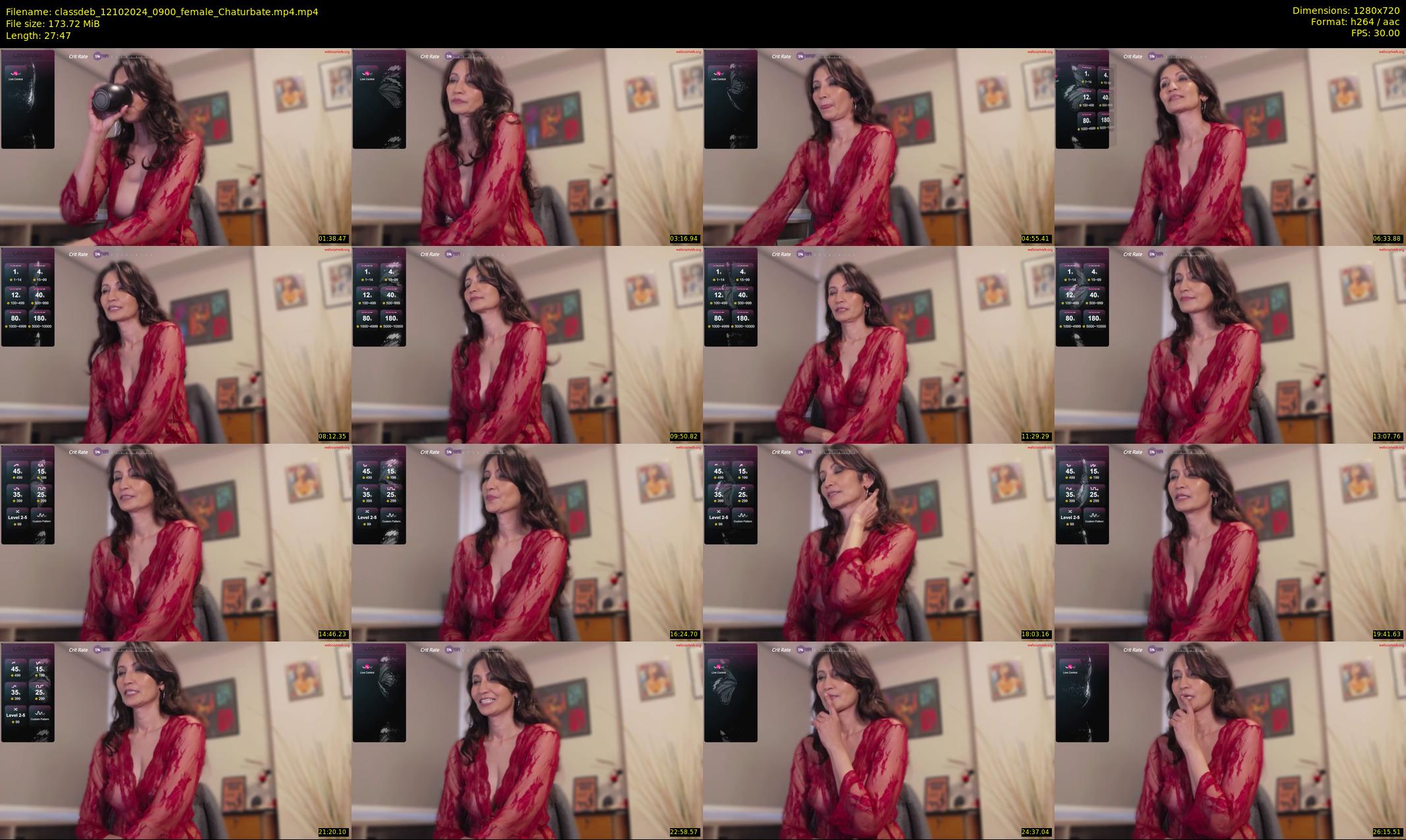 classdeb — 28 minute Chaturbate female cam show recording, 720p, Oct 12, 2024