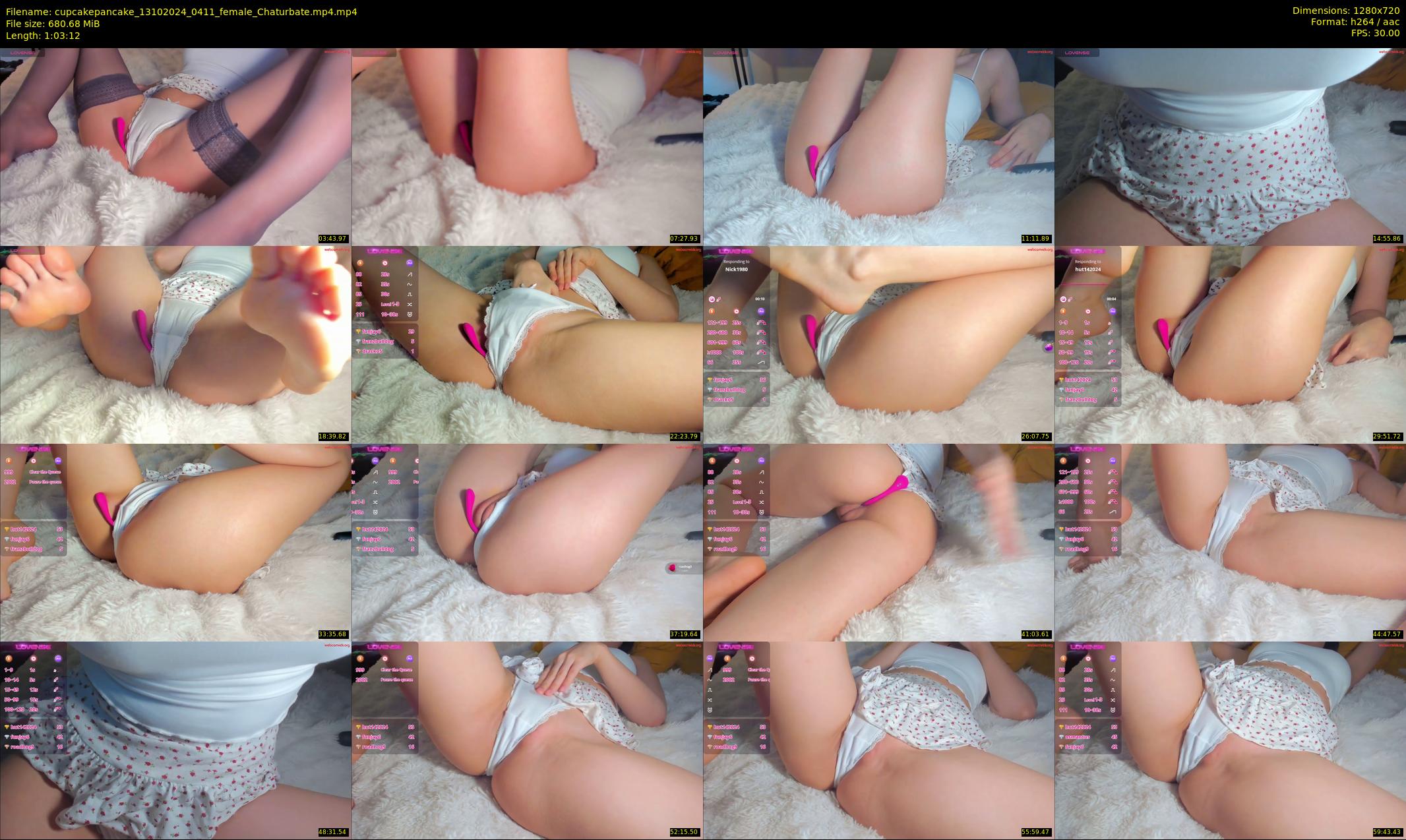 cupcakepancake — 64 minute Chaturbate female cam show recording, 720p, Oct 13, 2024
