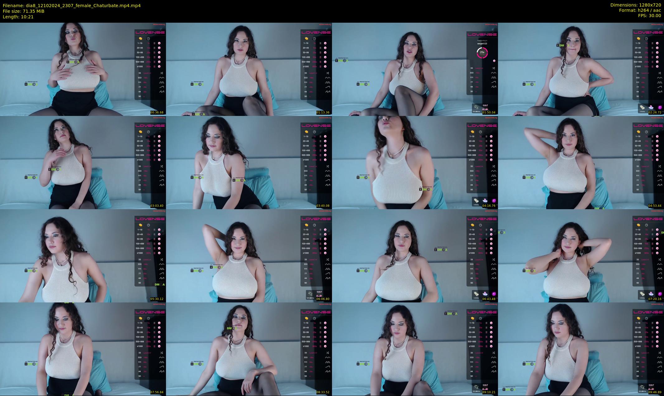 dia8 — 11 minute Chaturbate female cam show recording, 720p, Oct 12, 2024