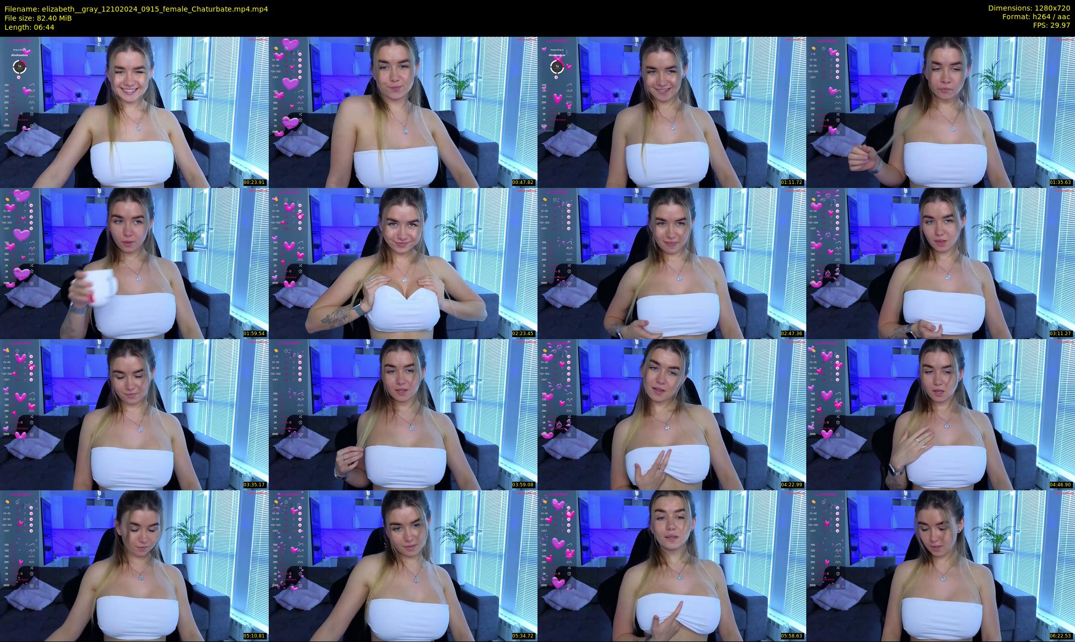 elizabeth__gray — 7 minute Chaturbate female cam show recording, 720p, Oct 12, 2024