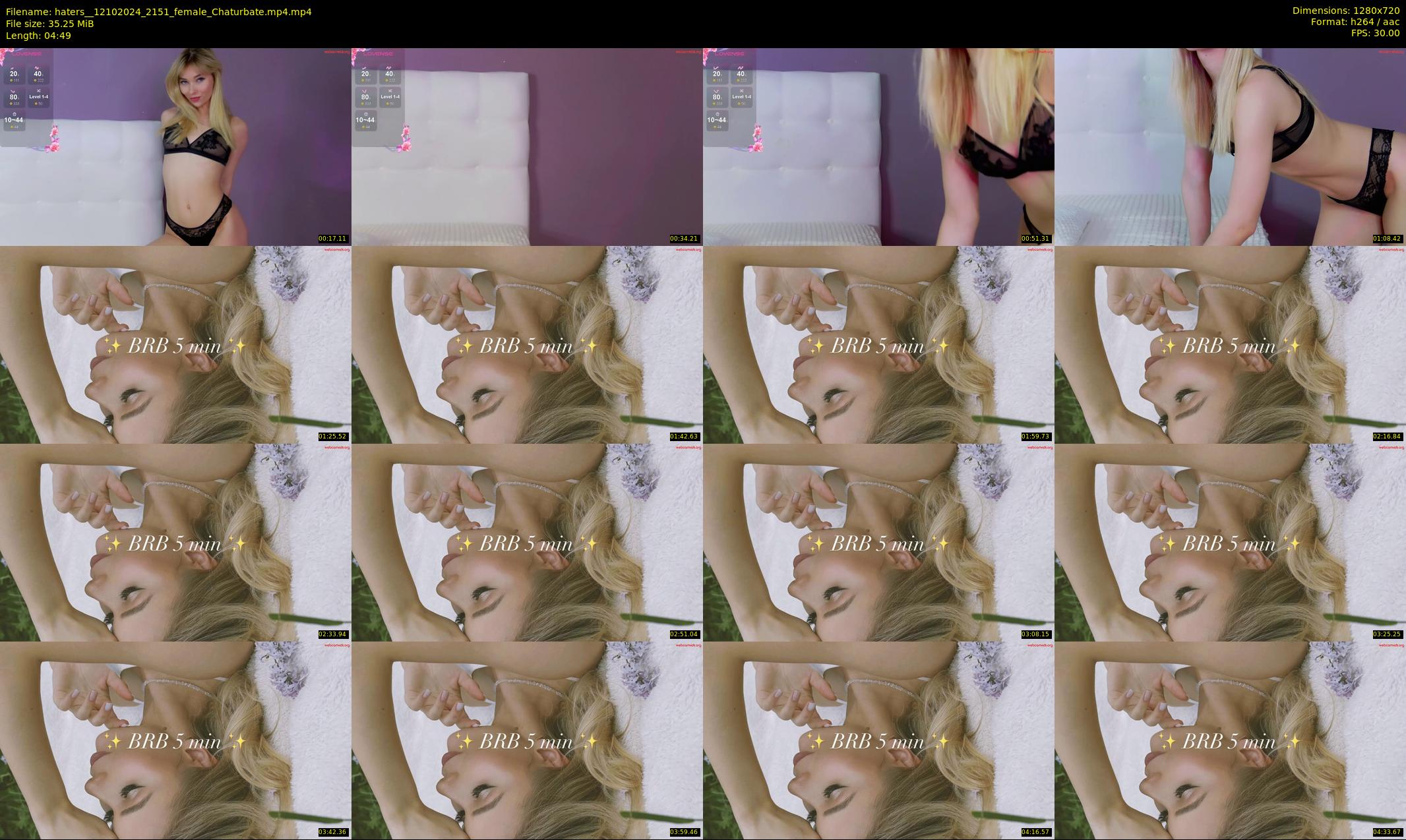 haters_ — 5 minute Chaturbate female cam show recording, 720p, Oct 12, 2024