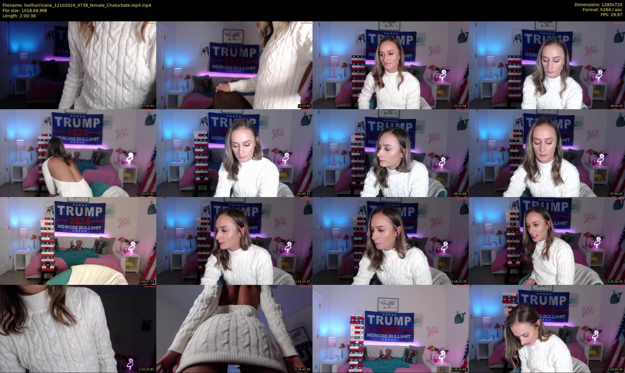 holihurricane — 121 minute Chaturbate female cam show recording, 720p, Oct 12, 2024