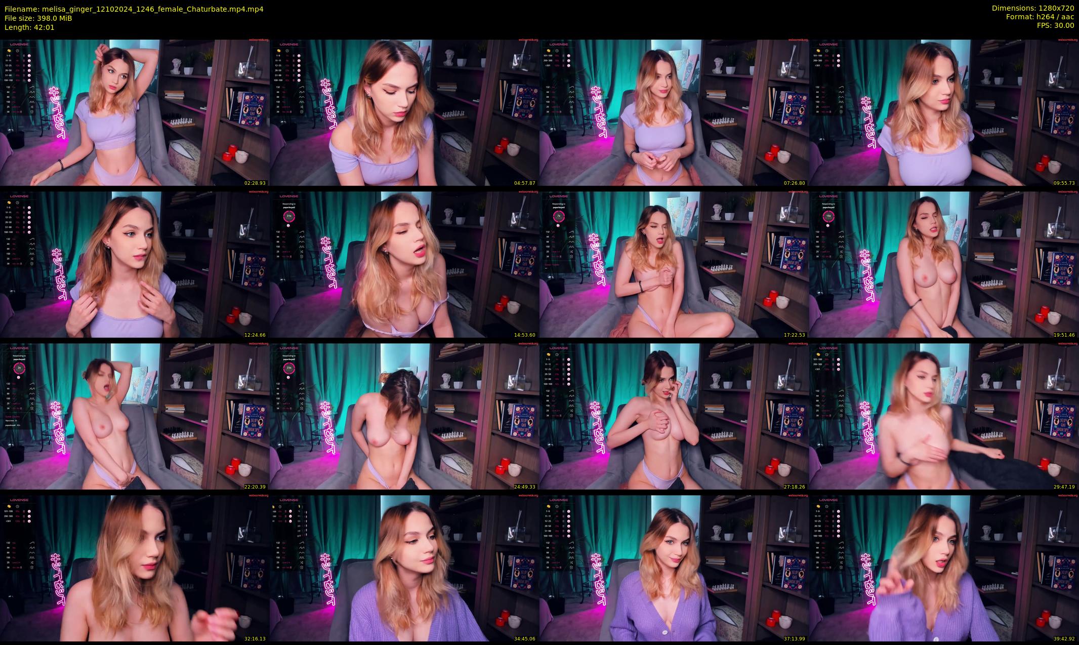 melisa_ginger — 43 minute Chaturbate female cam show recording, 720p, Oct 12, 2024