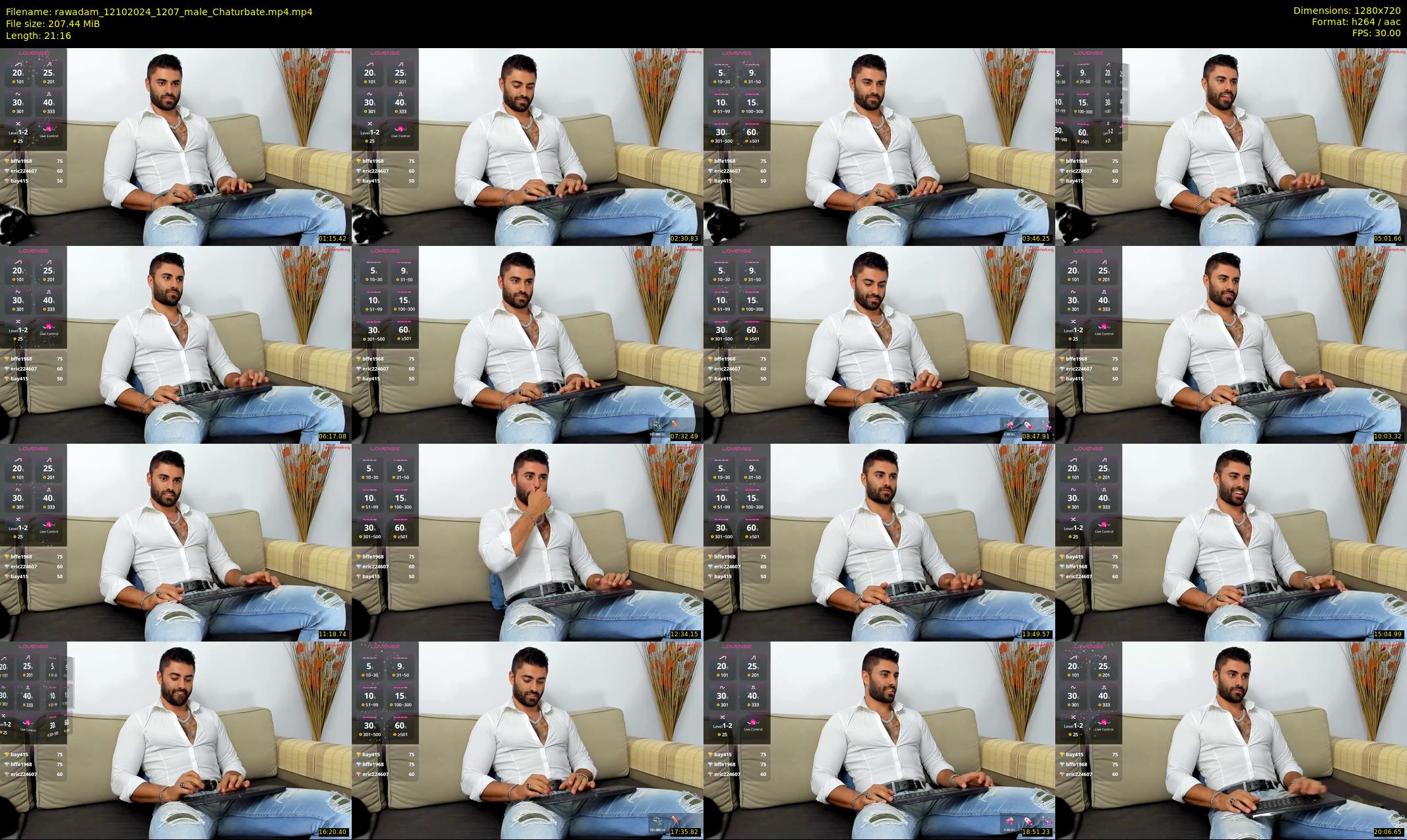 rawadam — 22 minute Chaturbate male cam show recording, 720p, Oct 12, 2024