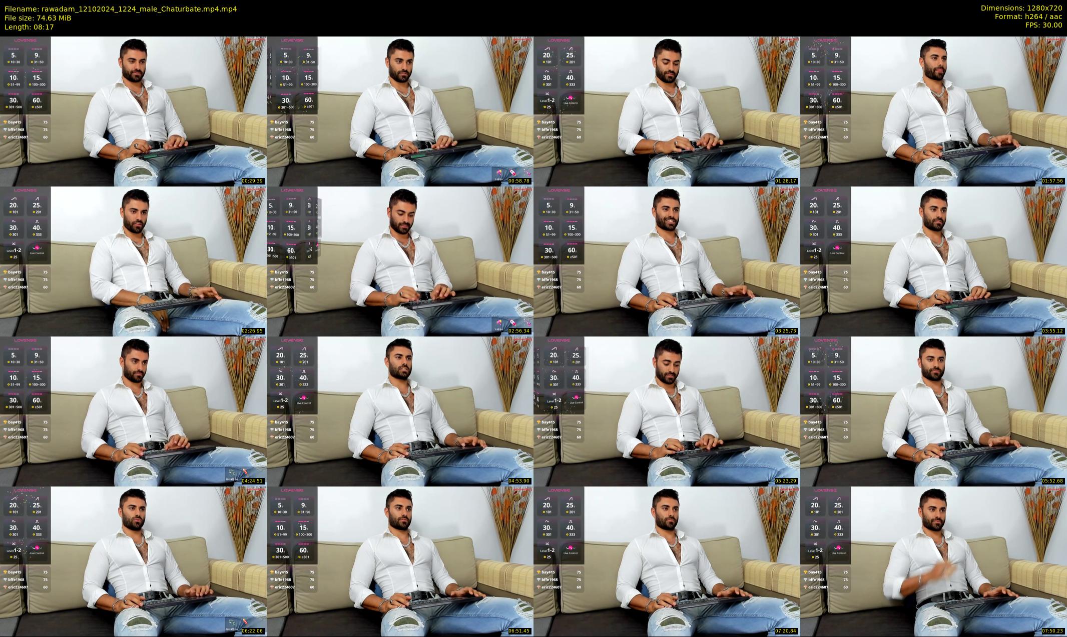 rawadam — 9 minute Chaturbate male cam show recording, 720p, Oct 12, 2024