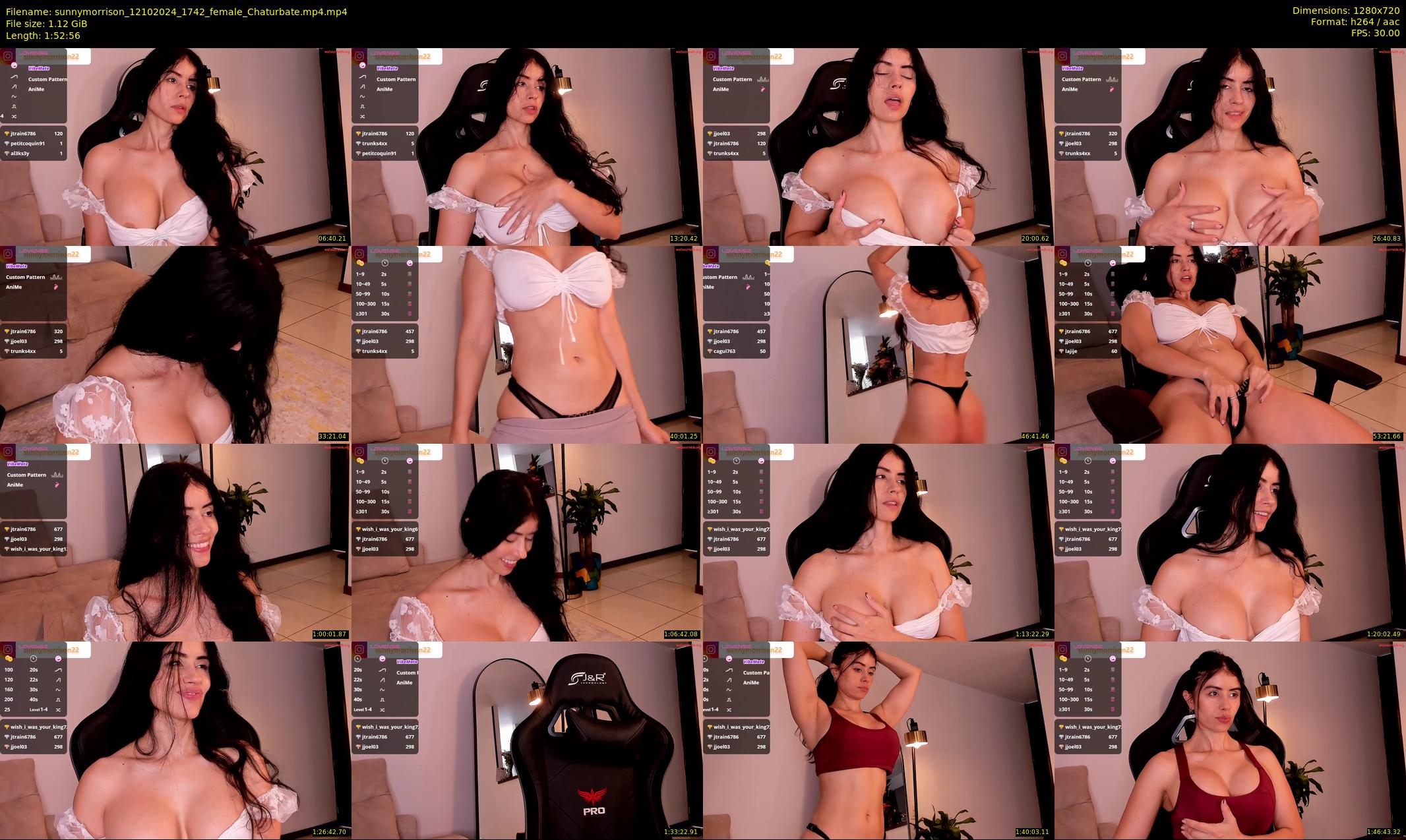 sunnymorrison — 113 minute Chaturbate female cam show recording, 720p, Oct 12, 2024