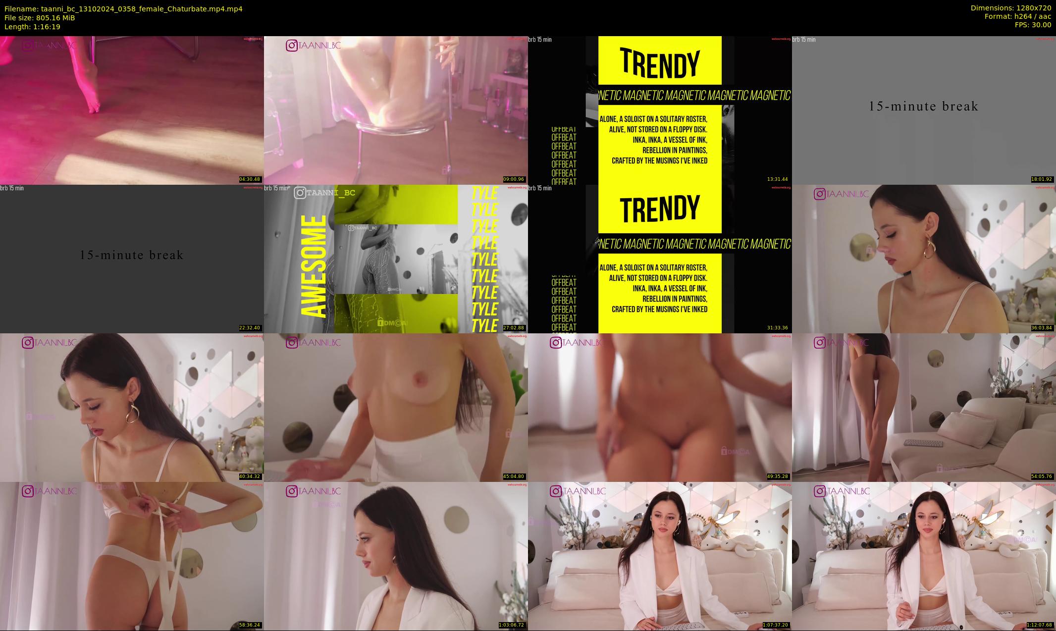 taanni_bc — 77 minute Chaturbate female cam show recording, 720p, Oct 13, 2024