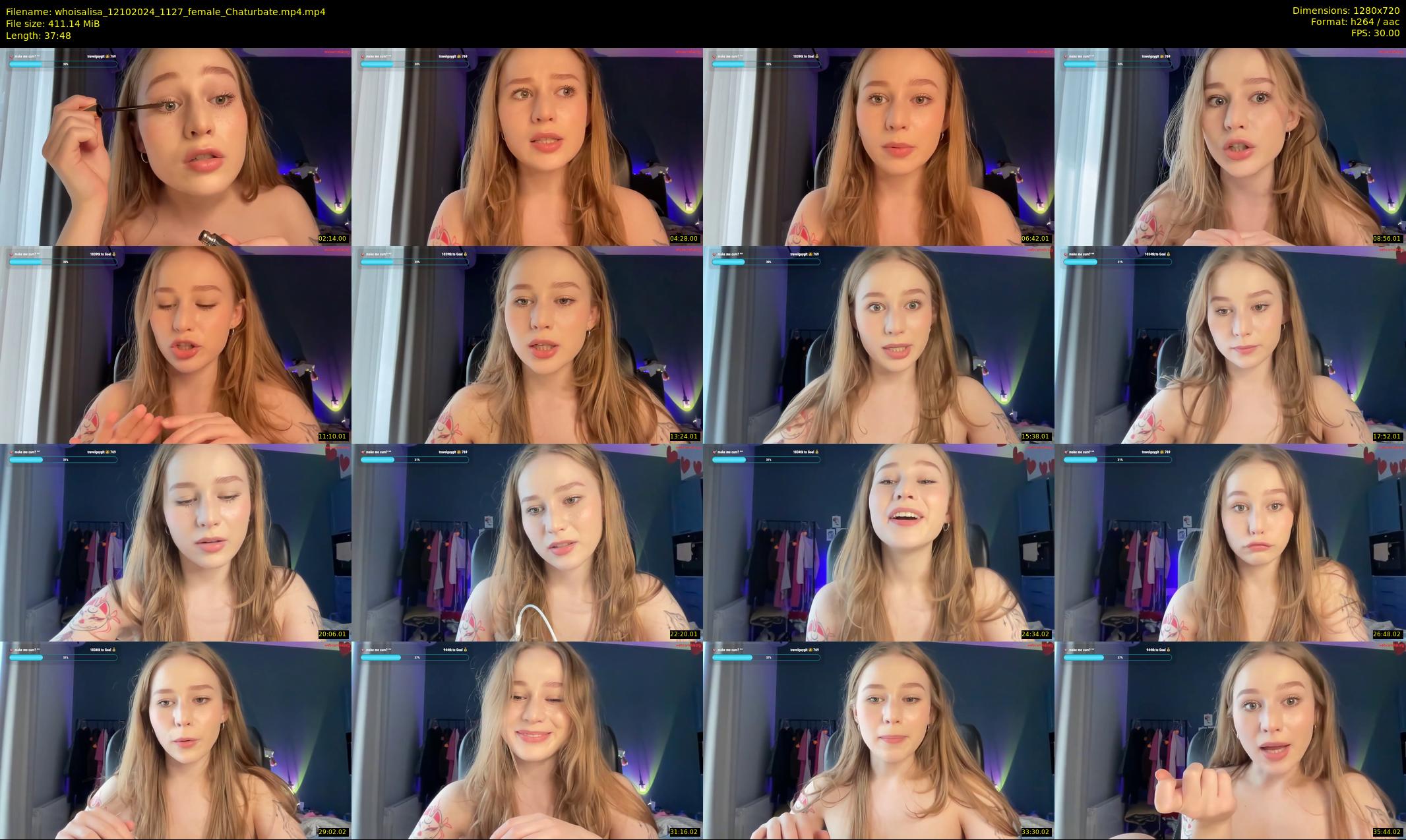 whoisalisa — 38 minute Chaturbate female cam show recording, 720p, Oct 12, 2024
