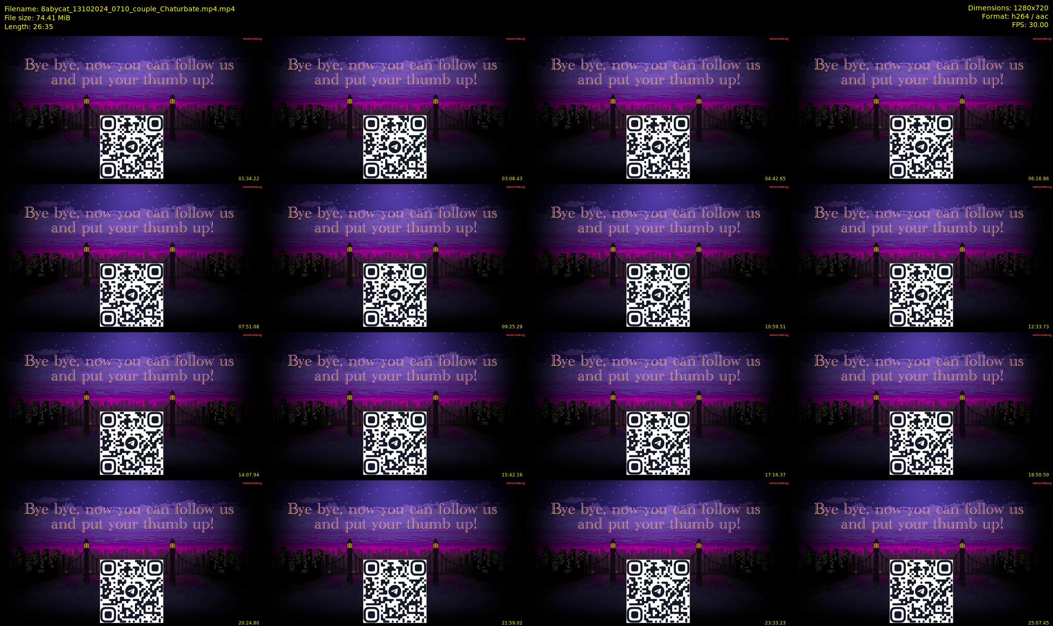 8abycat — 27 minute Chaturbate couple cam show recording, 720p, Oct 13, 2024