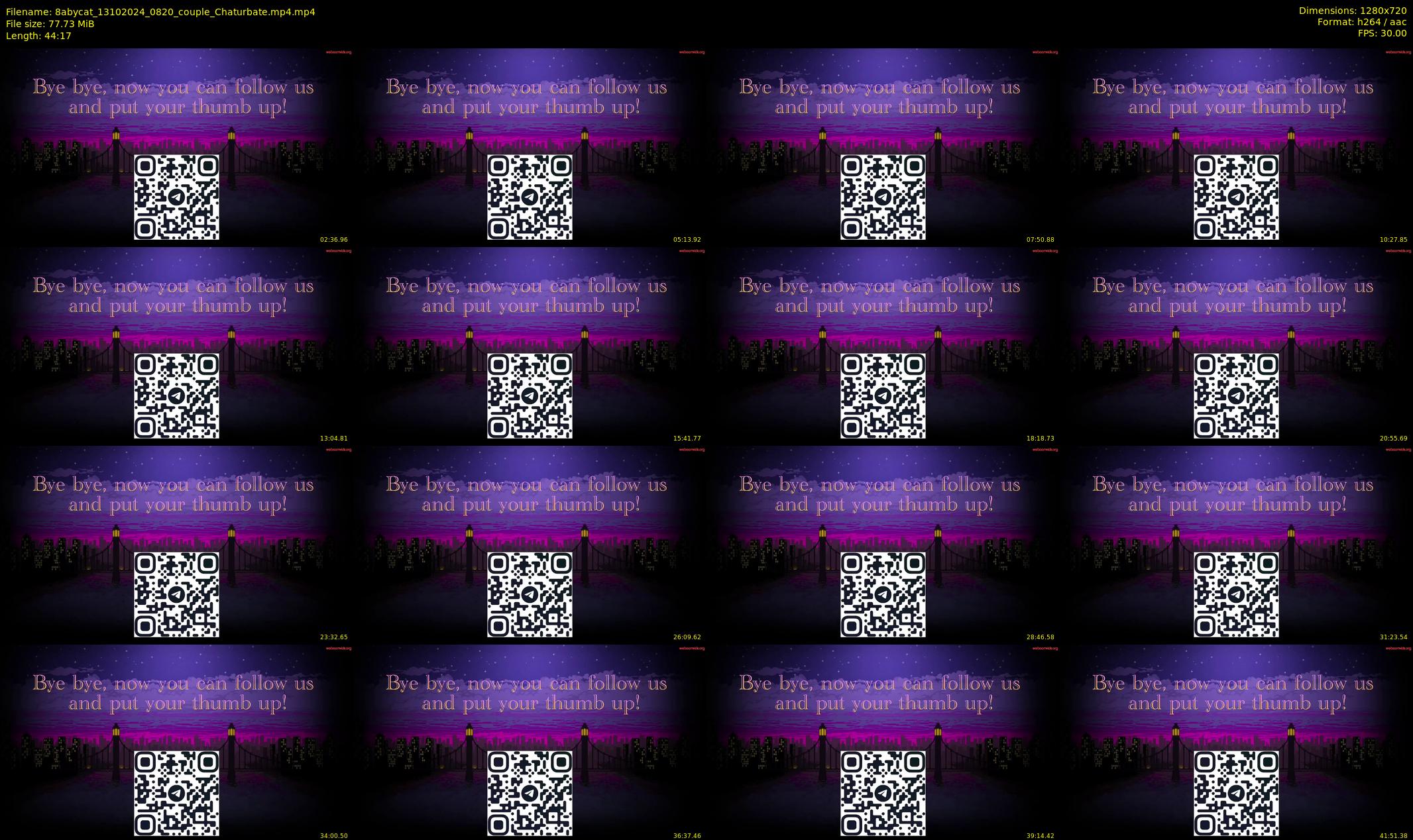 8abycat — 45 minute Chaturbate couple cam show recording, 720p, Oct 13, 2024