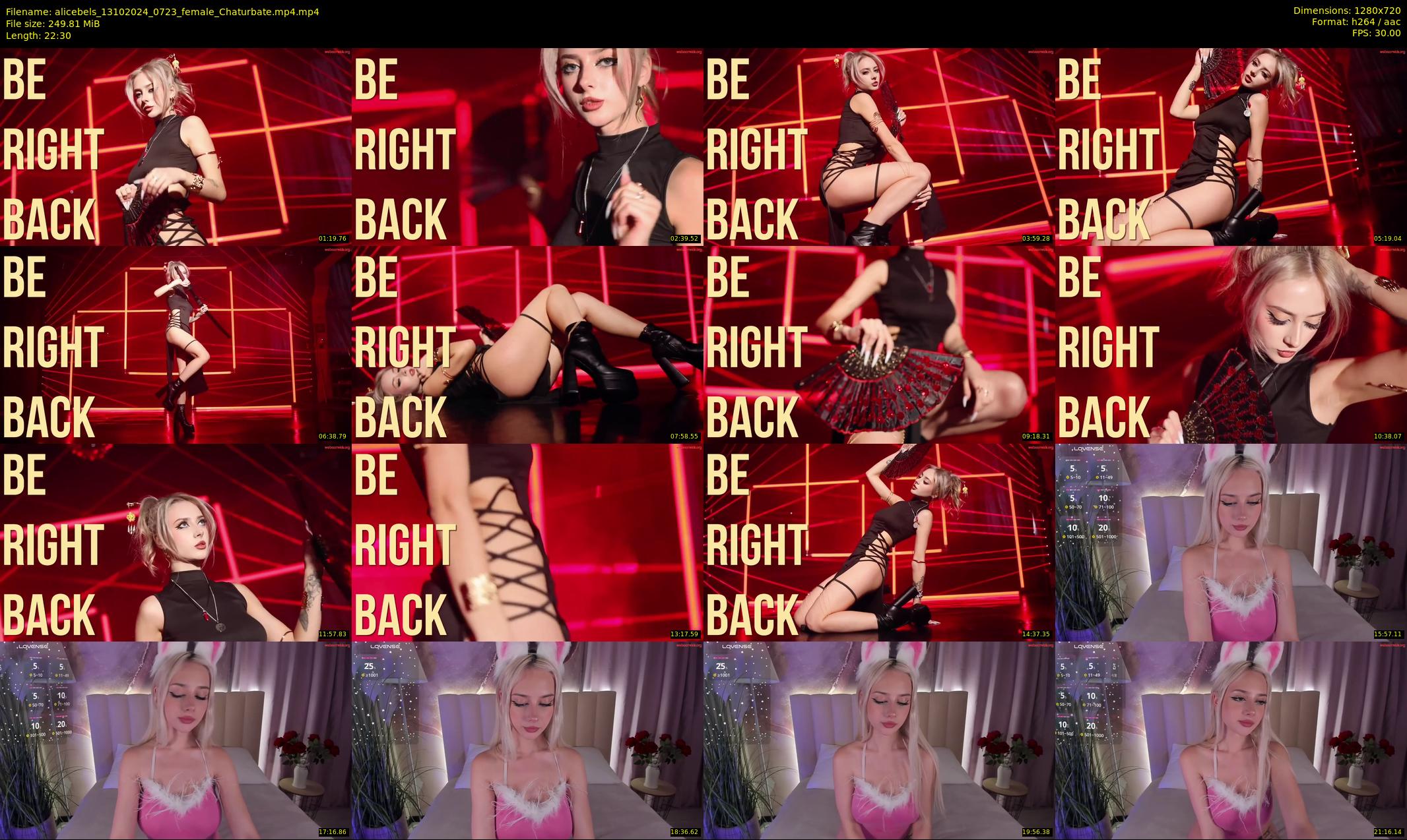 alicebels — 23 minute Chaturbate female cam show recording, 720p, Oct 13, 2024