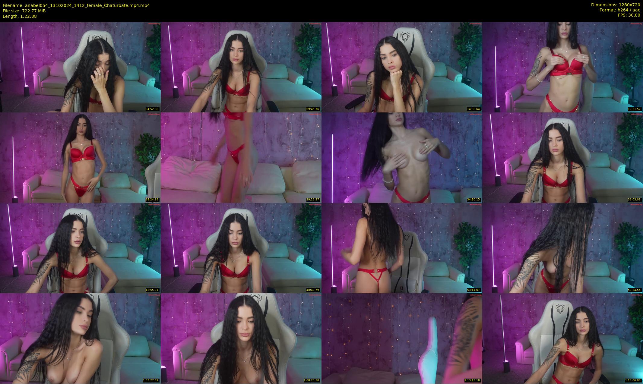 anabel054 — 83 minute Chaturbate female cam show recording, 720p, Oct 13, 2024