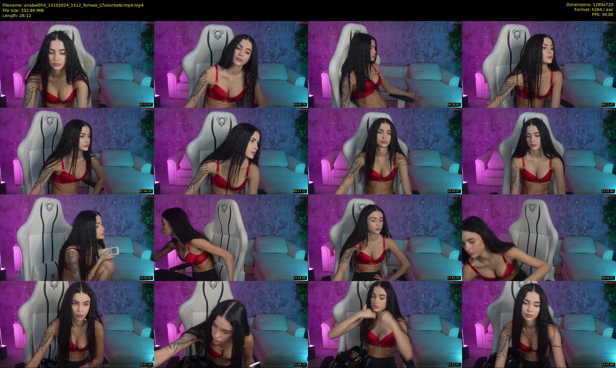 anabel054 — 27 minute Chaturbate female cam show recording, 720p, Oct 13, 2024