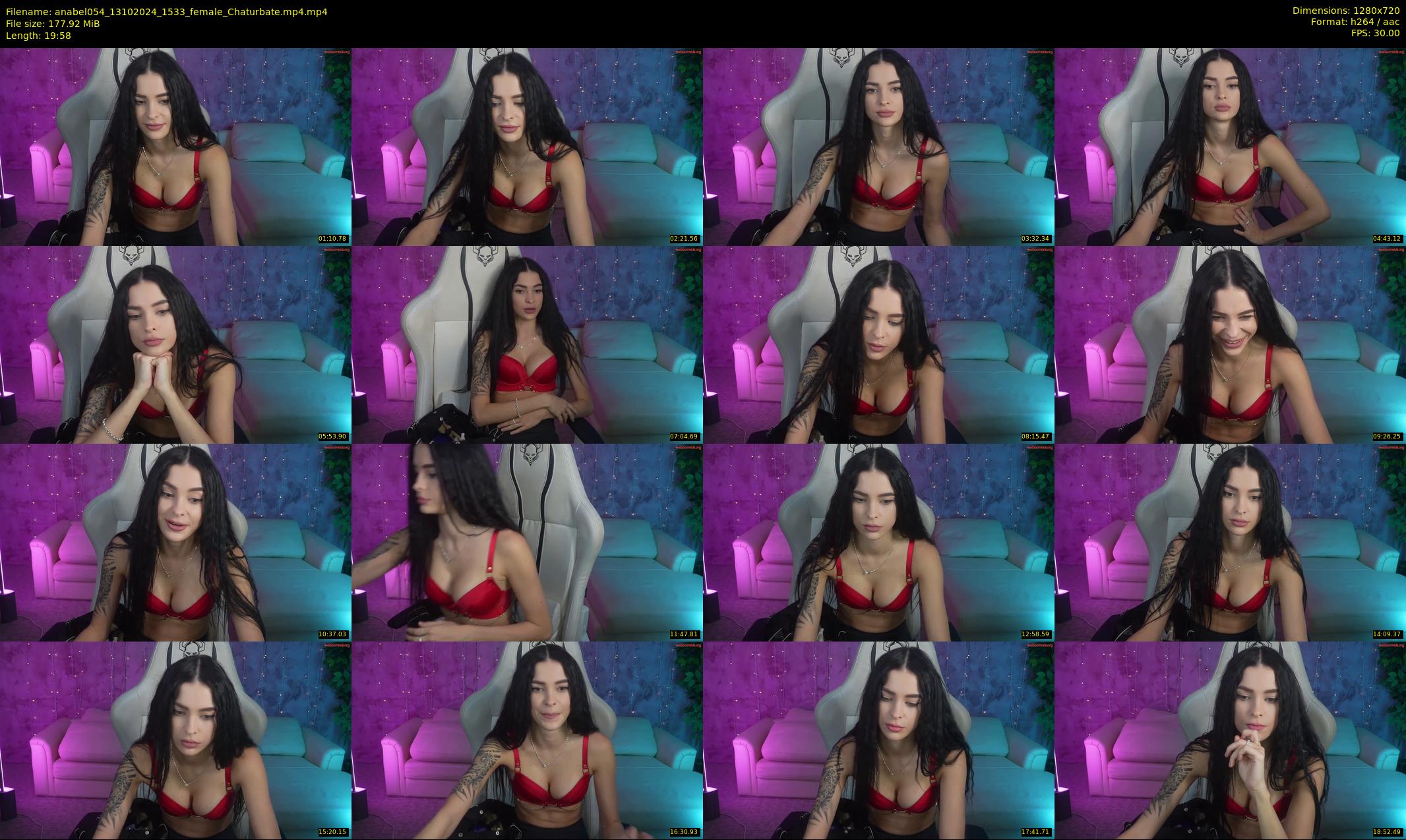 anabel054 — 20 minute Chaturbate female cam show recording, 720p, Oct 13, 2024