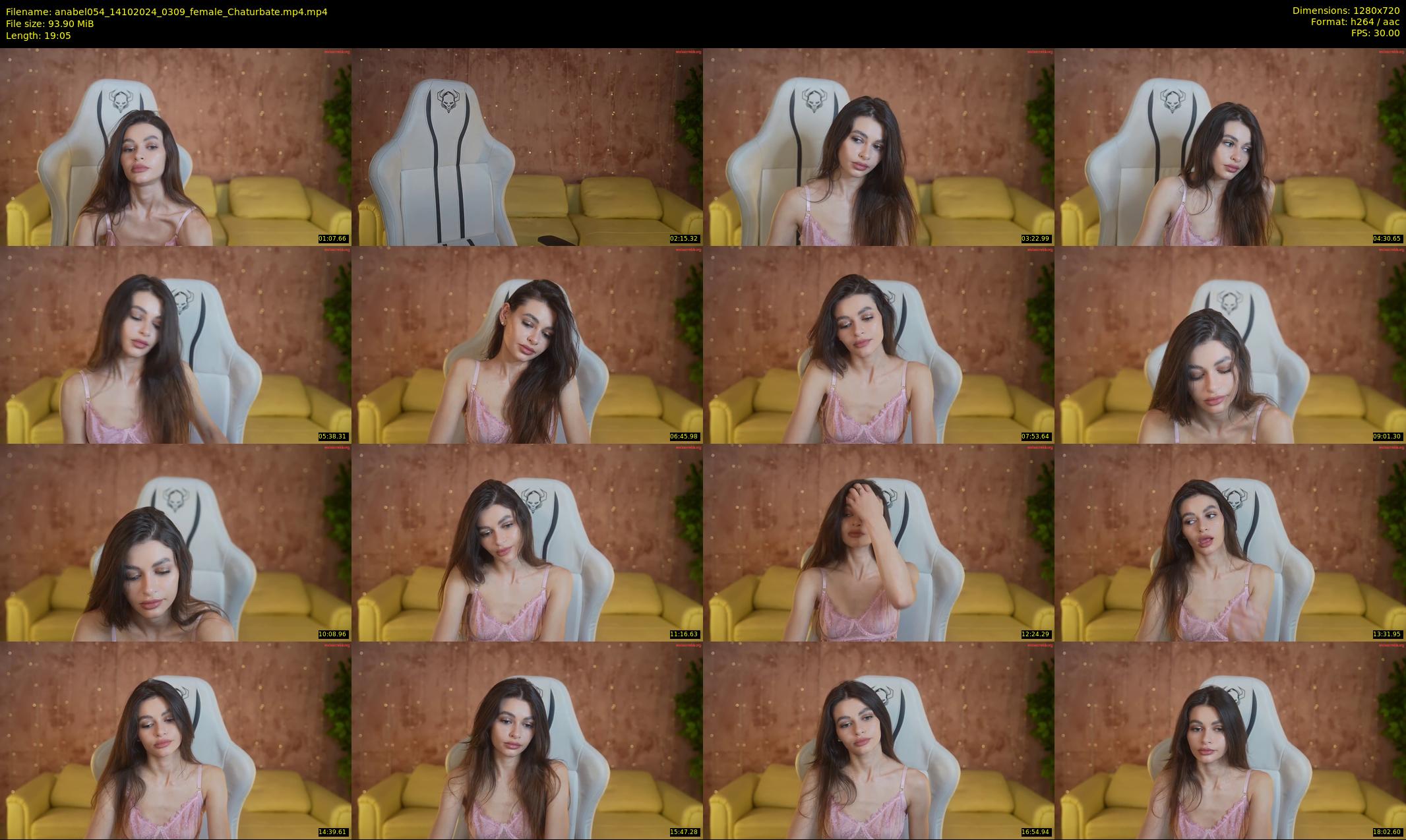 anabel054 — 20 minute Chaturbate female cam show recording, 720p, Oct 14, 2024