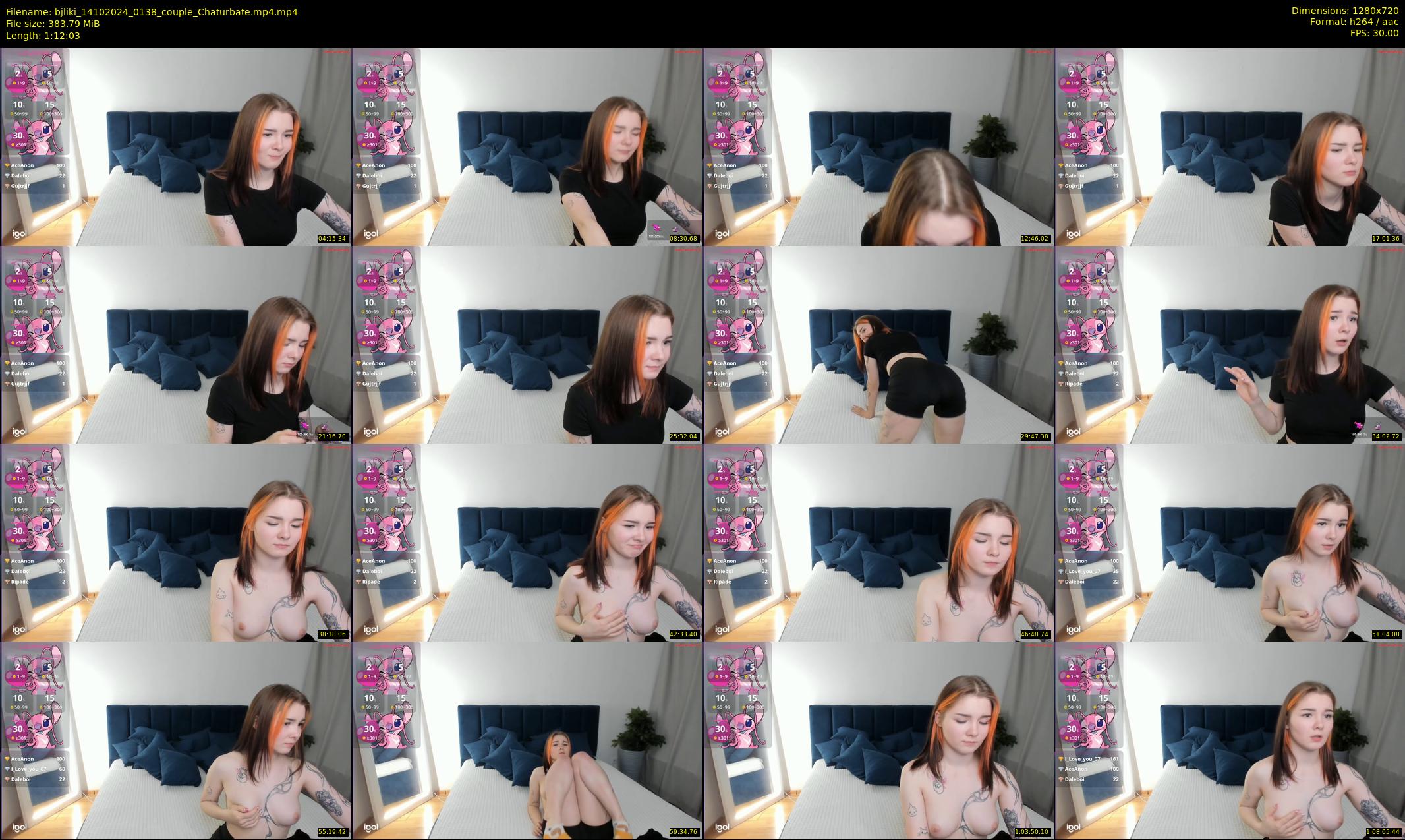 bjliki — 73 minute Chaturbate couple cam show recording, 720p, Oct 14, 2024