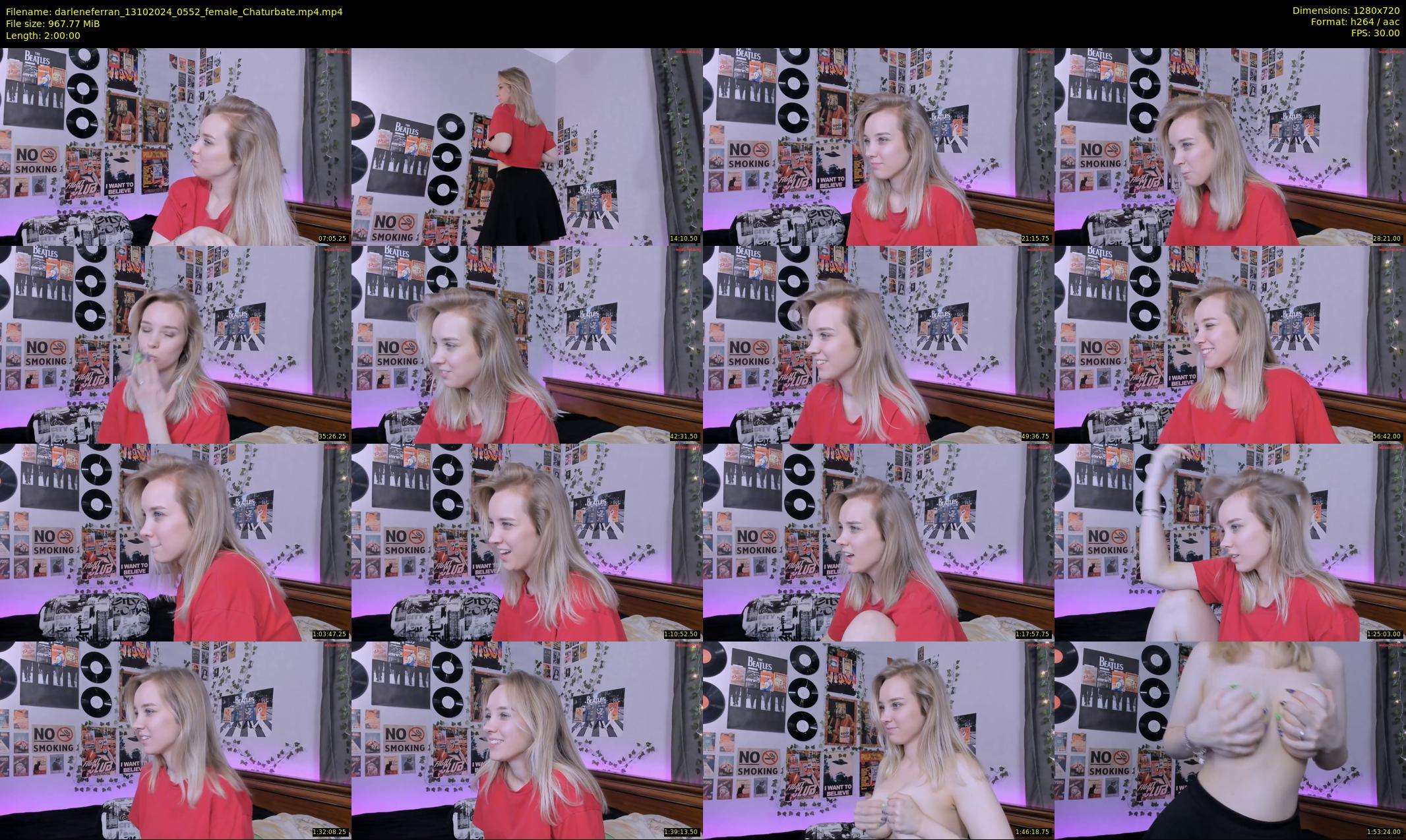 darleneferran — 120 minute Chaturbate female cam show recording, 720p, Oct 13, 2024